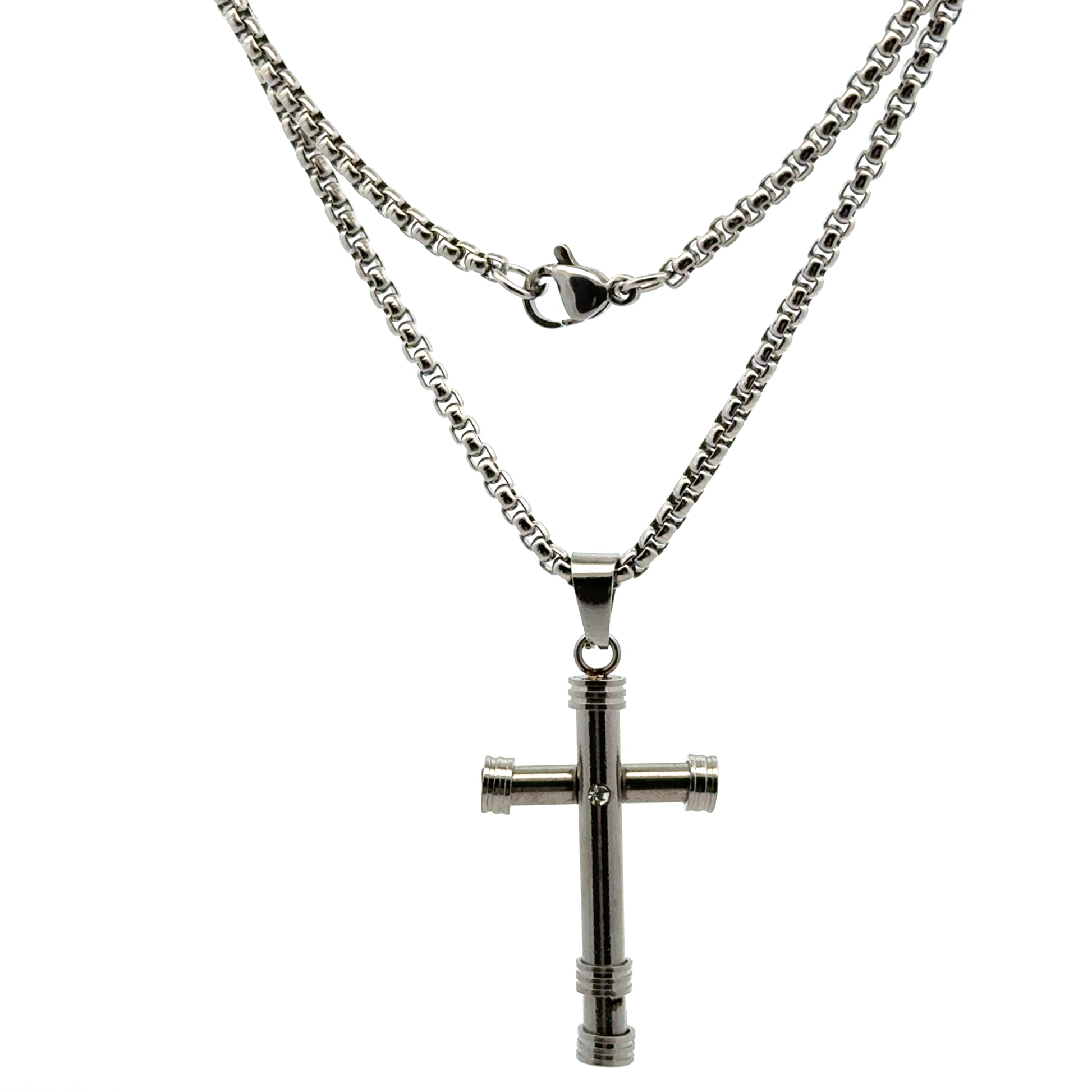 Lant barbati din metal comun si zirconiu