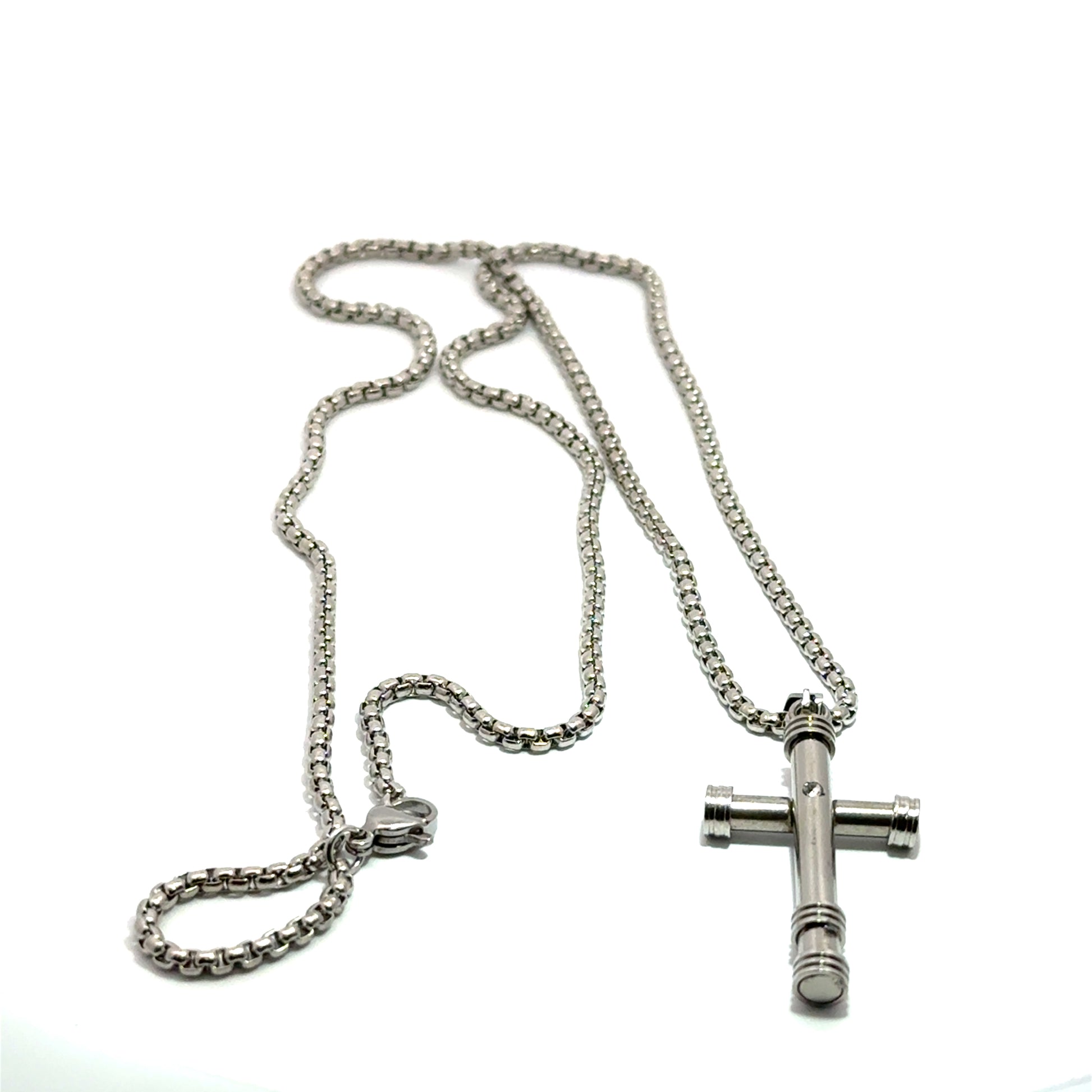 Lant barbati din metal comun si zirconiu