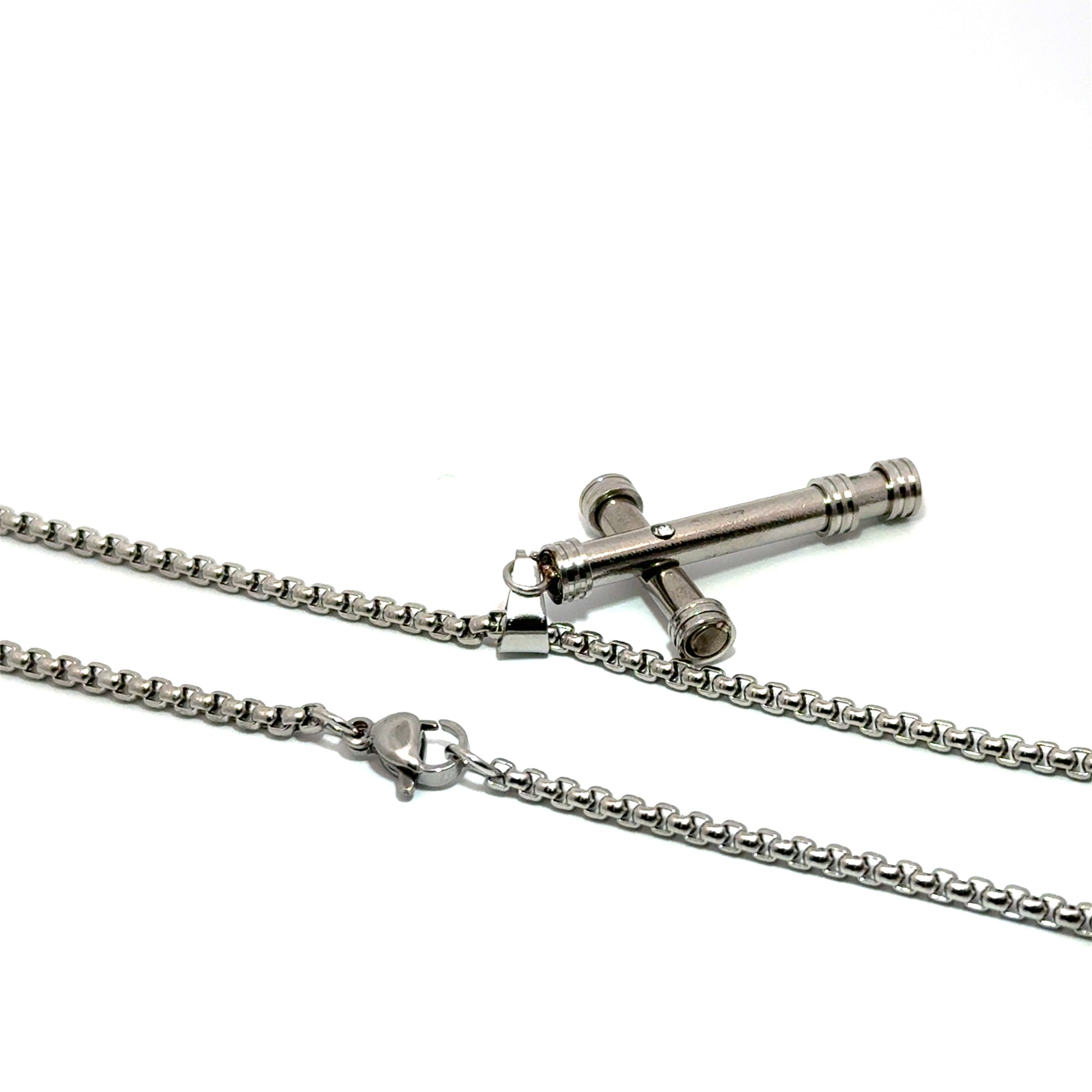 Lant barbati din metal comun si zirconiu