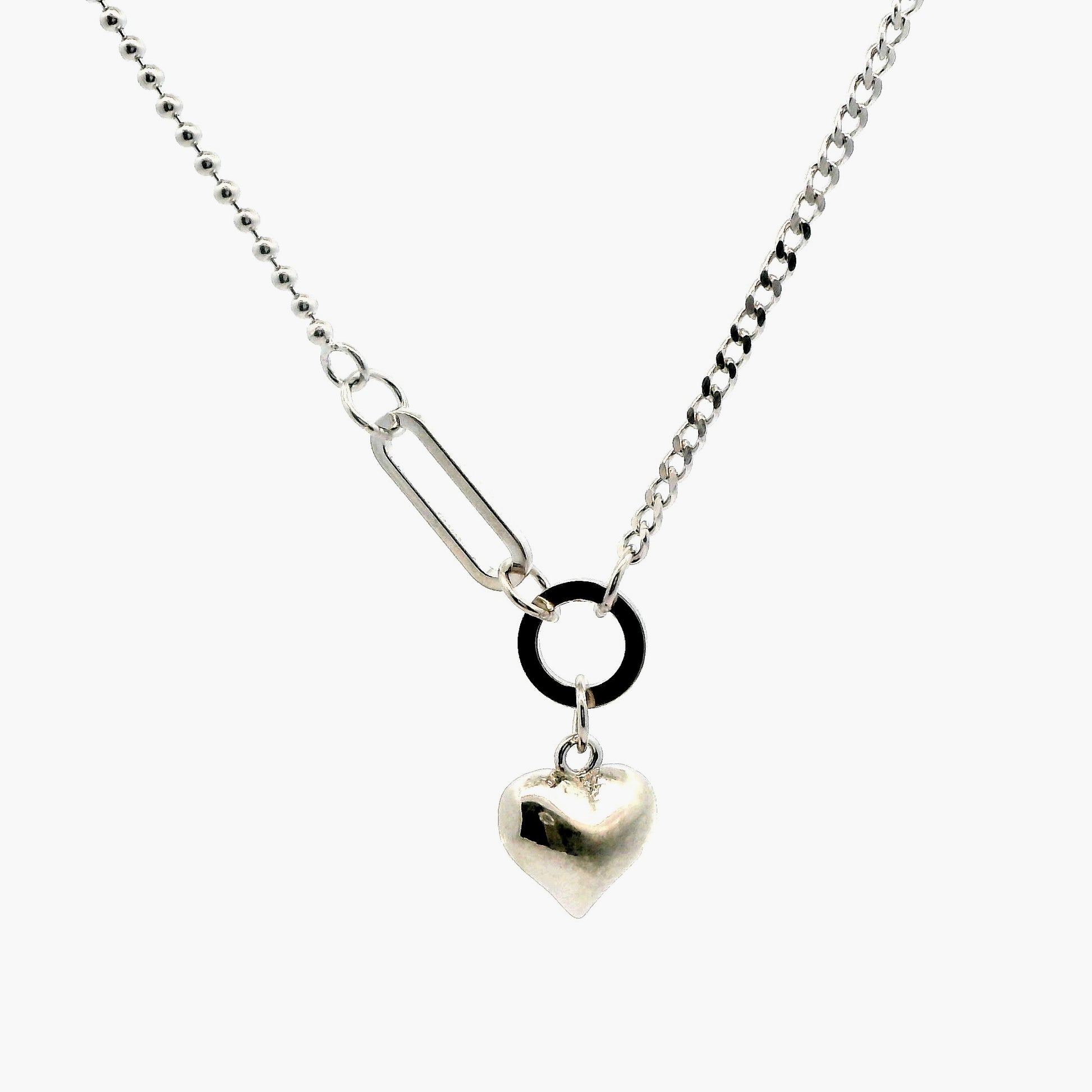 Lant dama din argint cu pandantiv inima