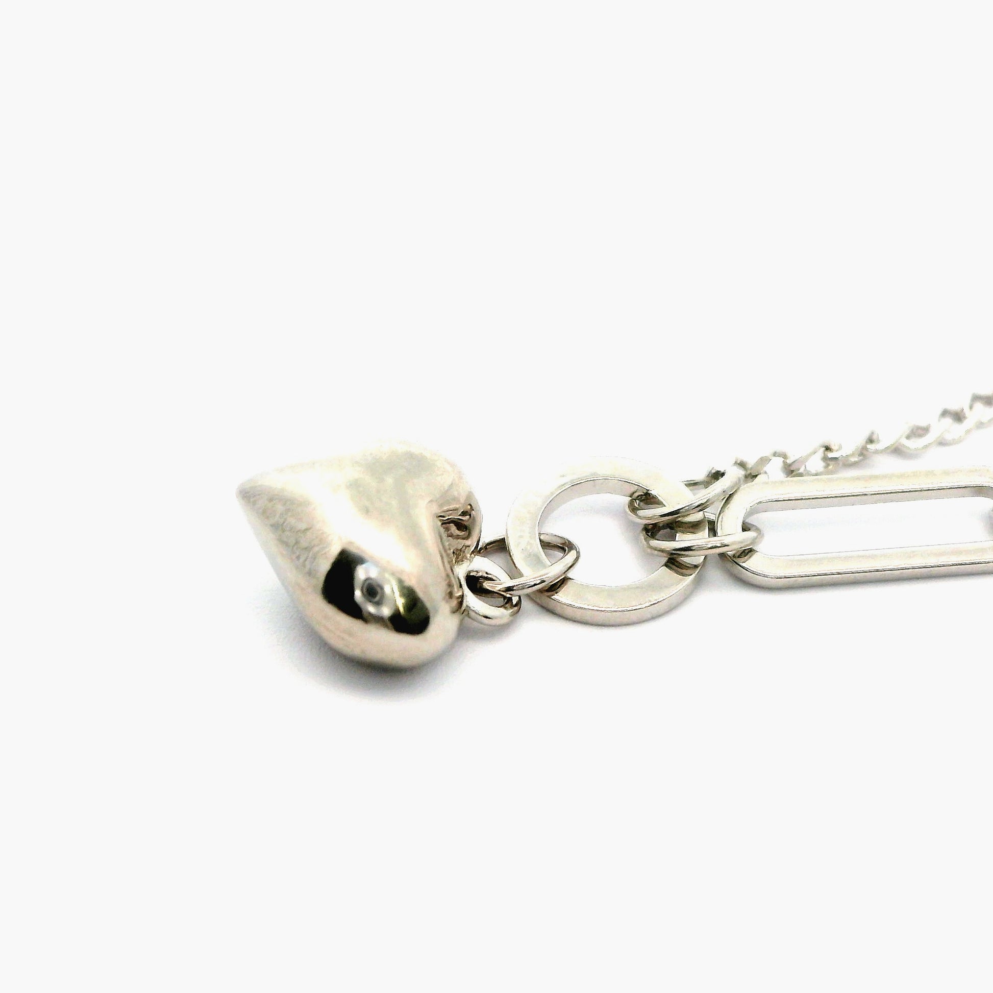 Lant dama din argint cu pandantiv inima