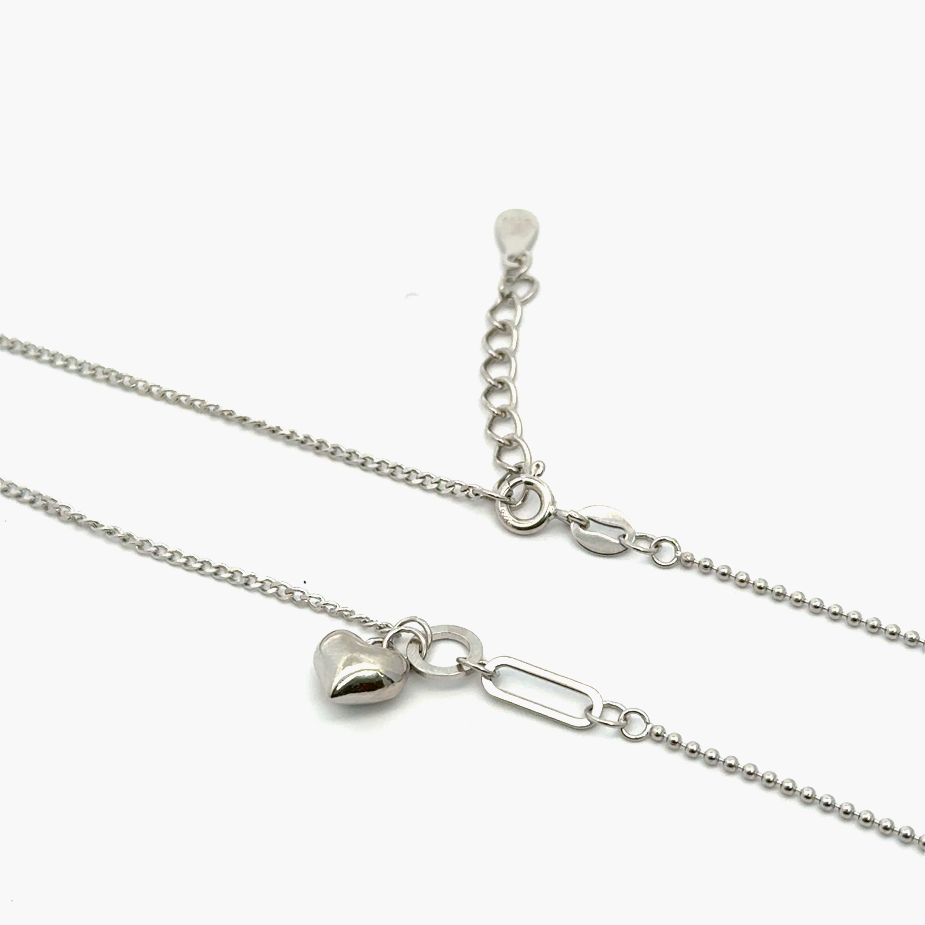 Lant dama din argint cu pandantiv inima