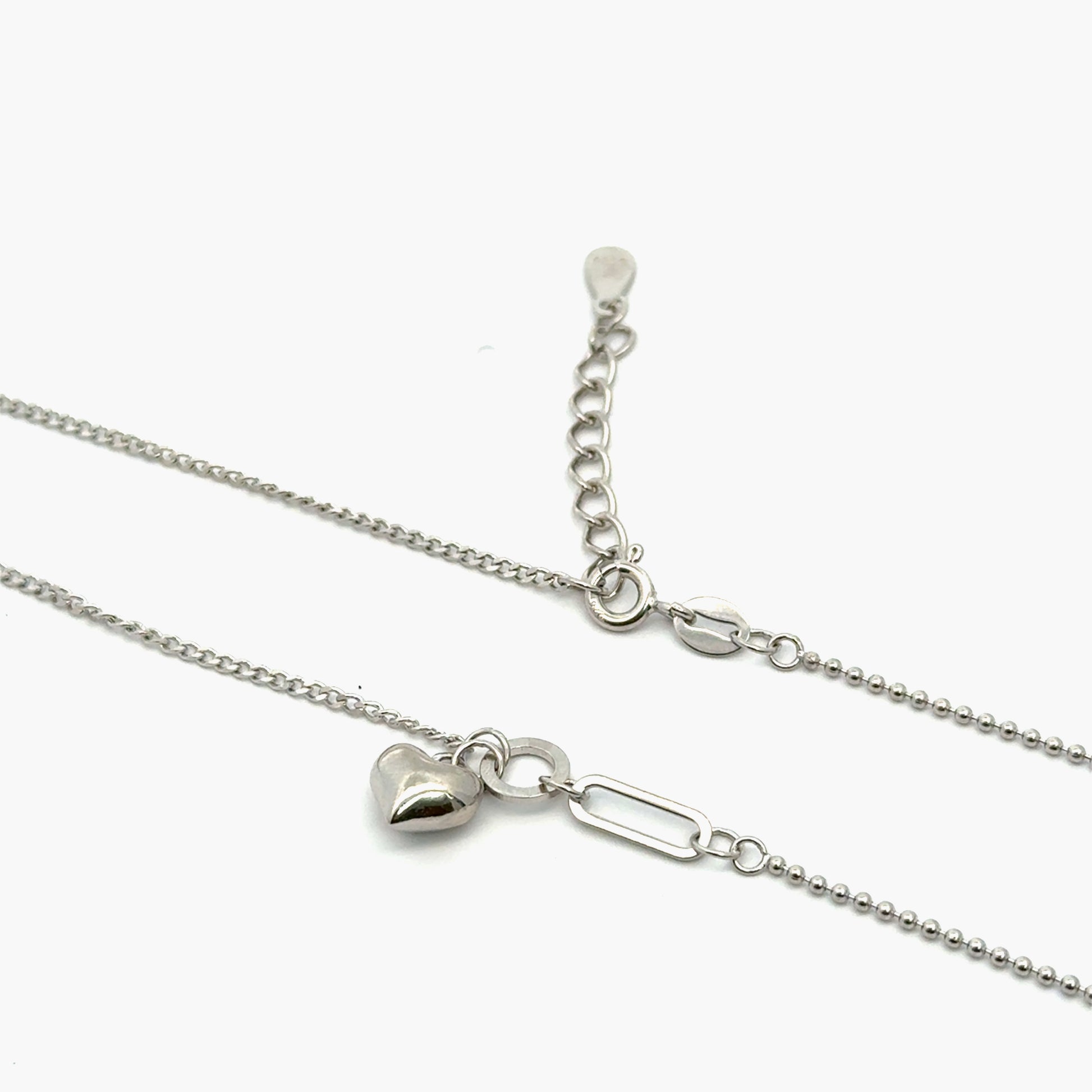 Lant dama din argint cu pandantiv inima