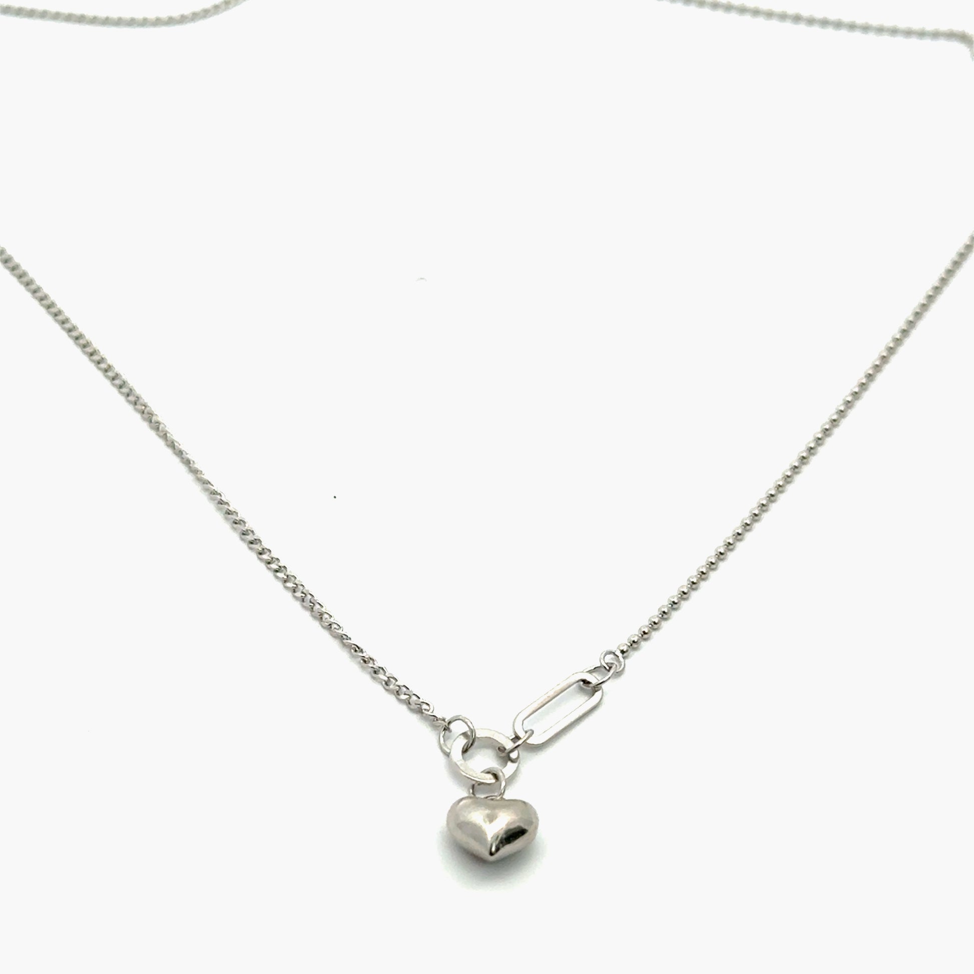 Lant dama din argint cu pandantiv inima