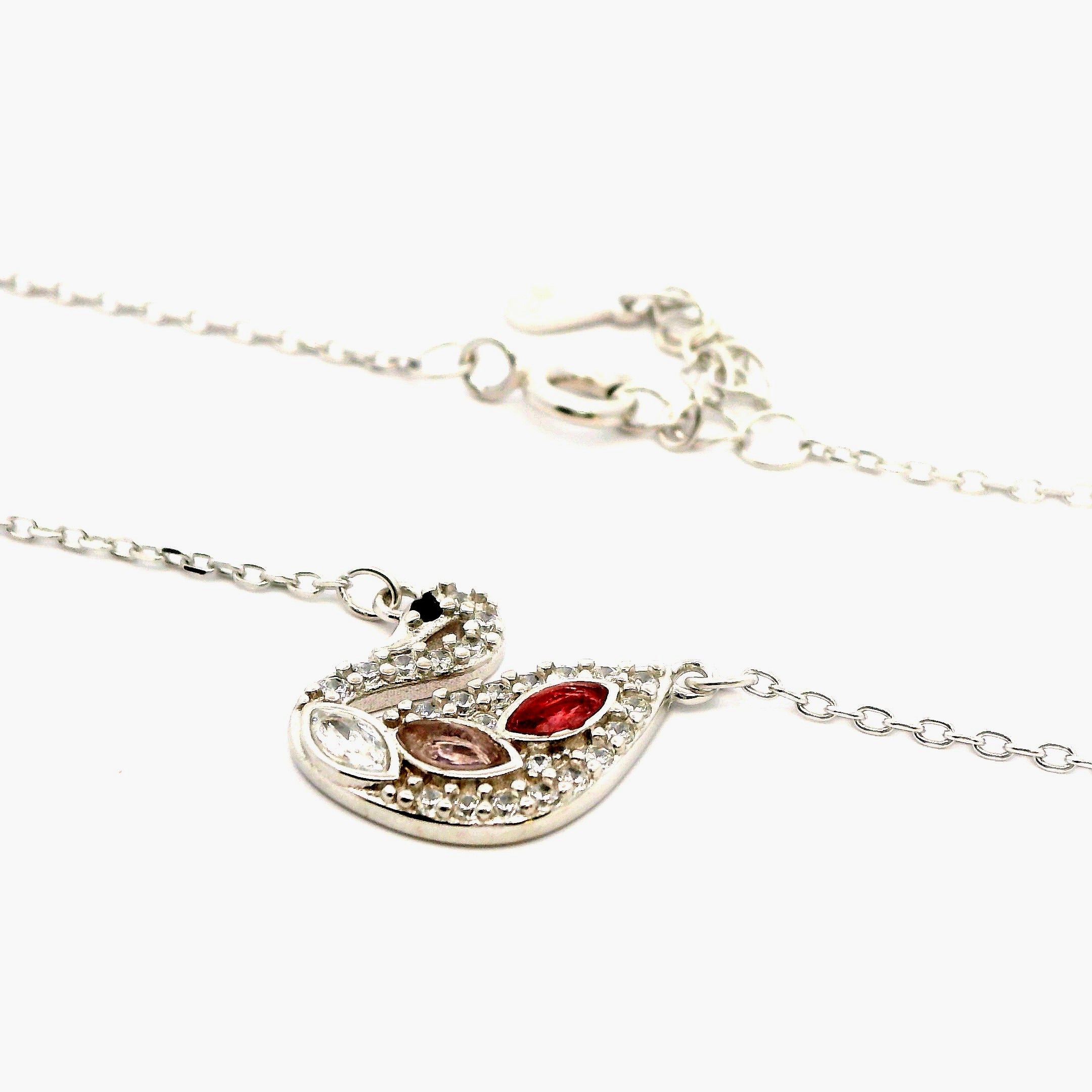 Lant dama din argint cu pandantiv lebada