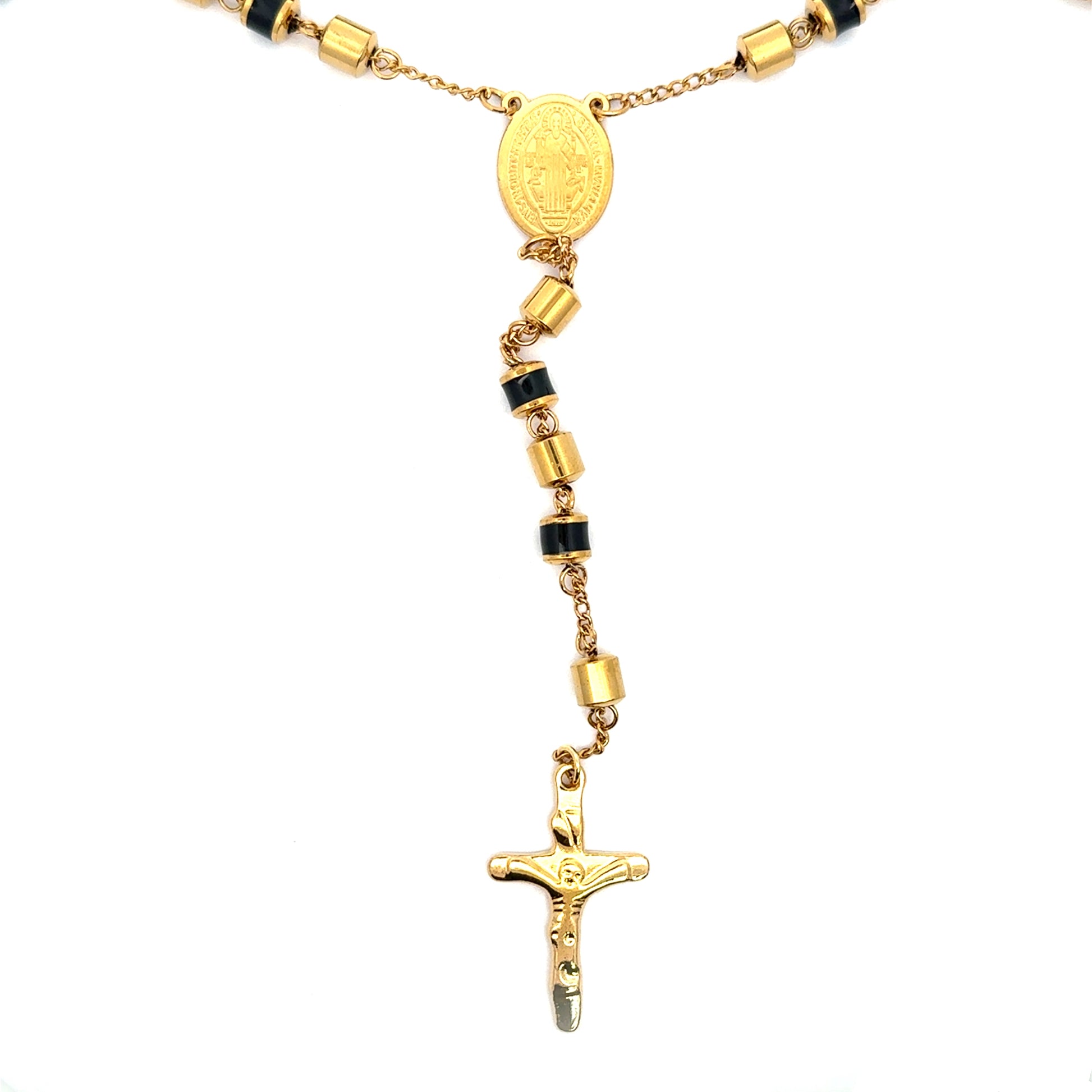 Rozariu barbati din metal comun, placat cu aur GP18K