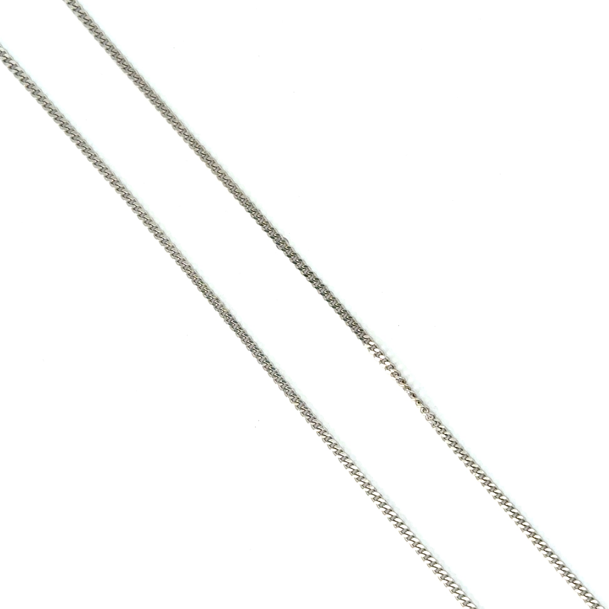 Lant dama din argint simplu