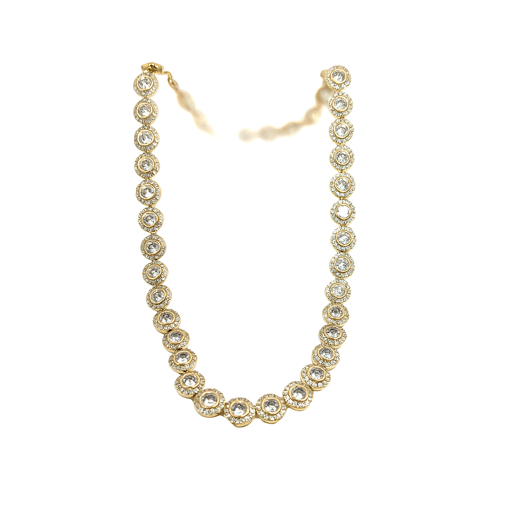 Colier damă Fashion, placat cu aur + cristale zirconia