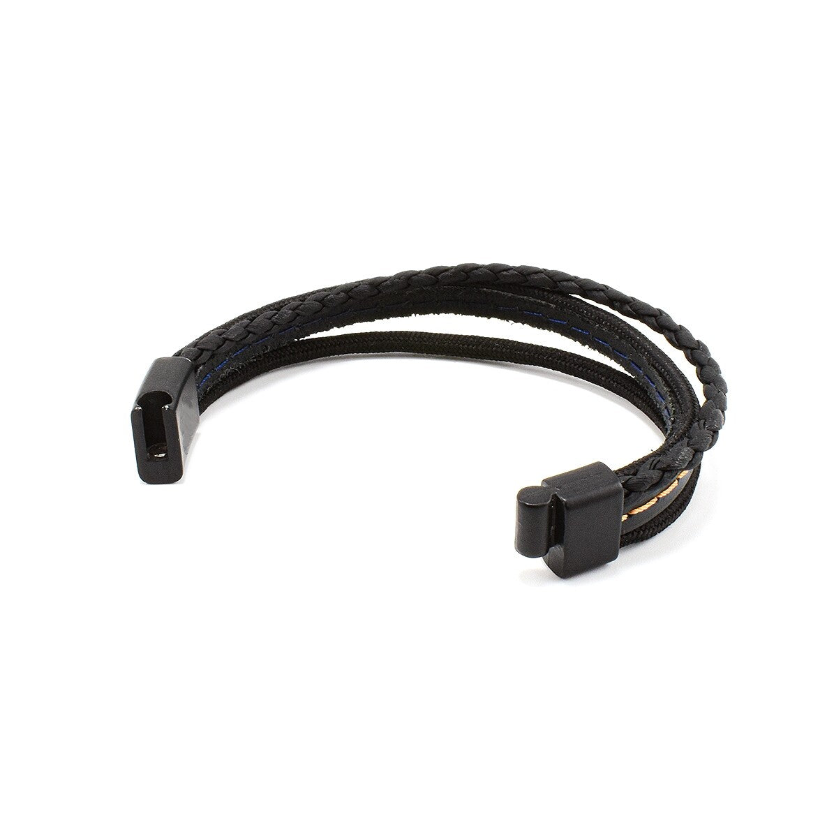 Bratara barbati din piele naturala și șnur paracord