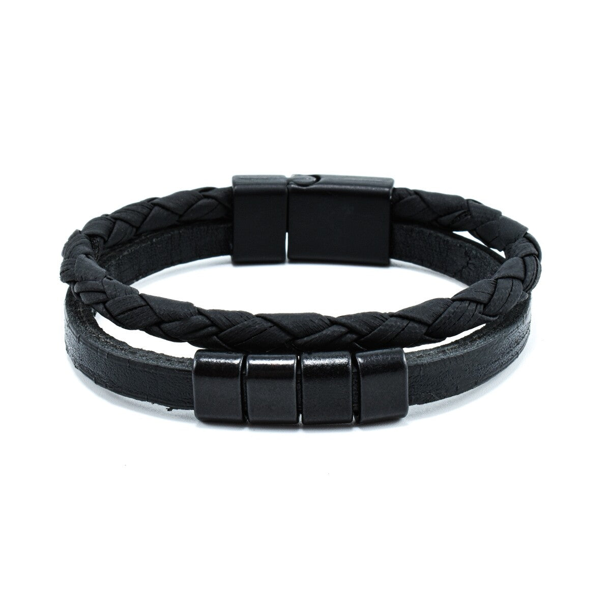 Bratara barbati din piele naturala multistrat