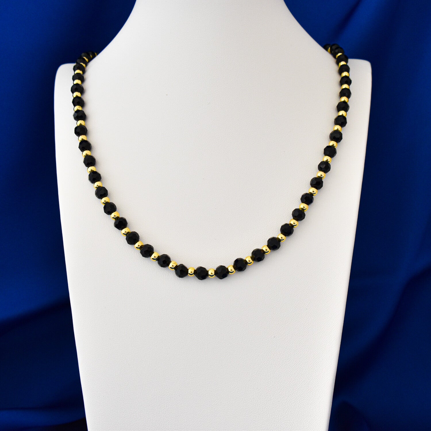 Colier bărbați tip rozariu cu bile fațetate