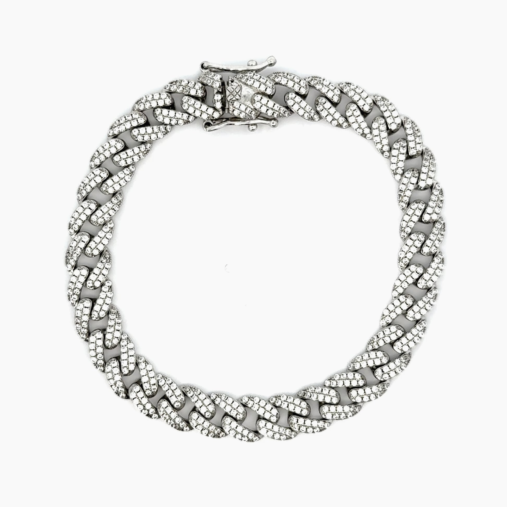 Bratara din argint Cuban, cu Zirconiu