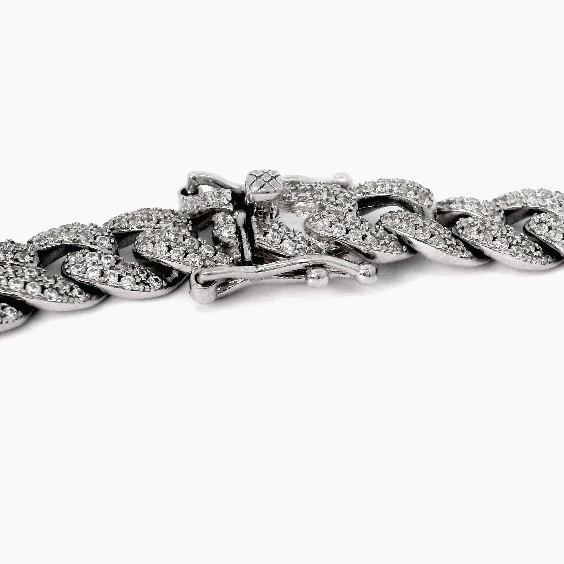 Bratara din argint Cuban, cu Zirconiu