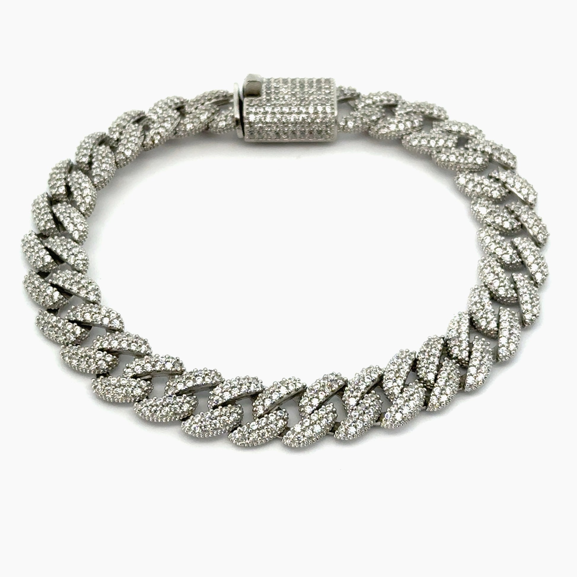 Bratara din argint Cuban, cu Zirconiu