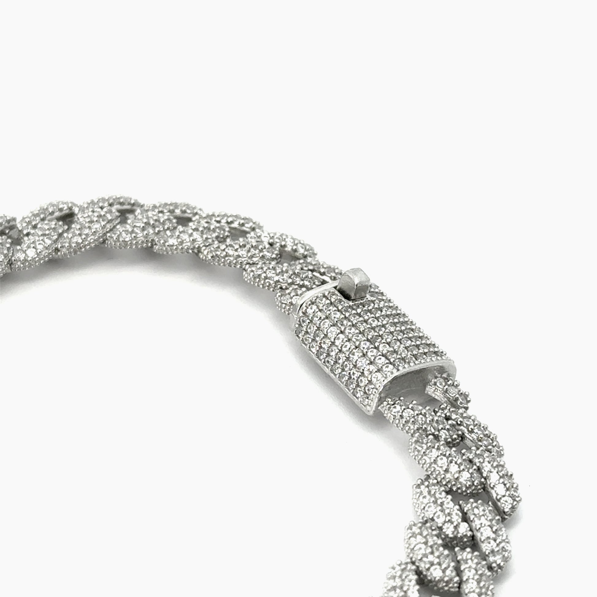 Bratara din argint Cuban, cu Zirconiu