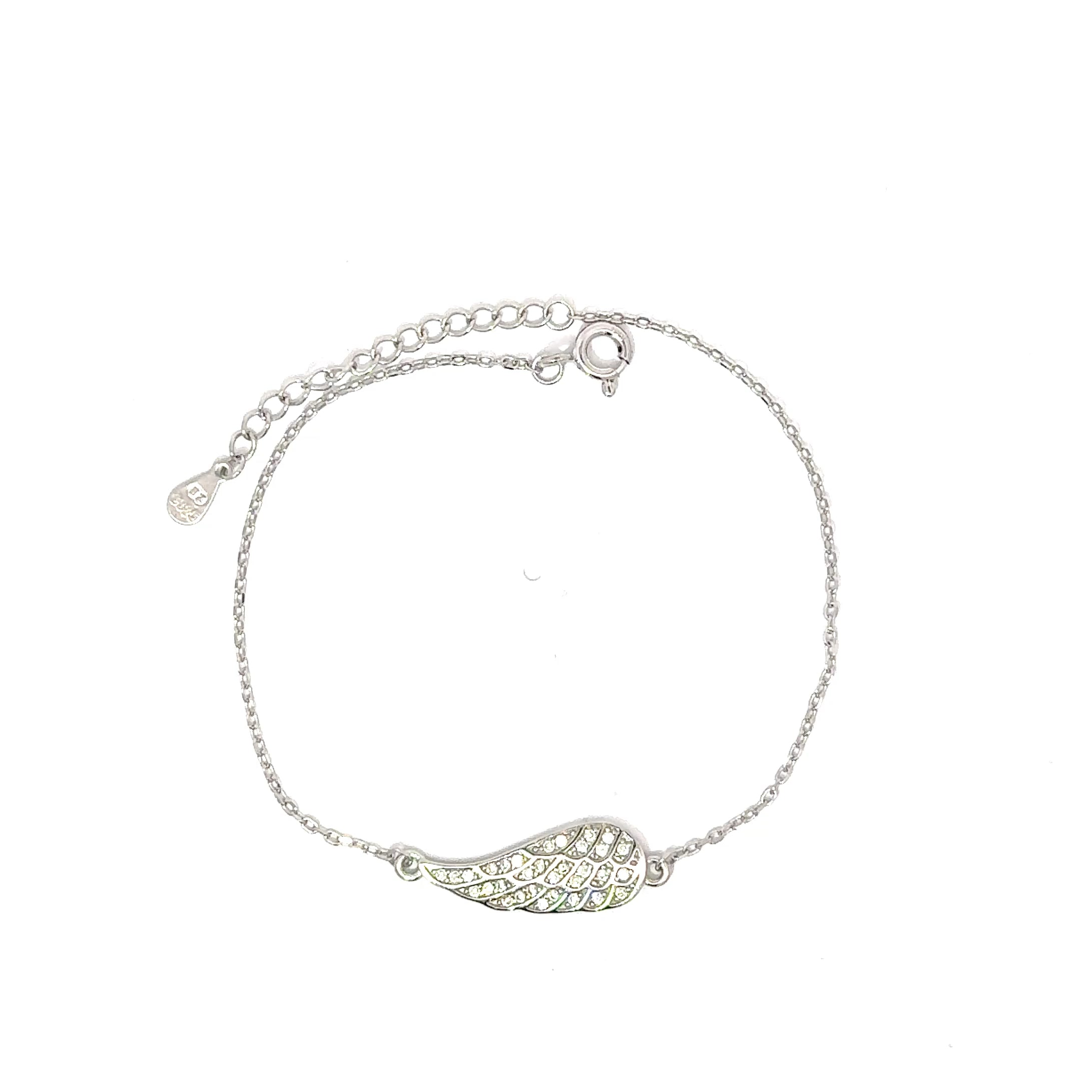 Brățară damă ARIPA DREAPTĂ, argint+zirconia