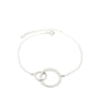 Brățară damă 2 CERCURI, argint+zirconia
