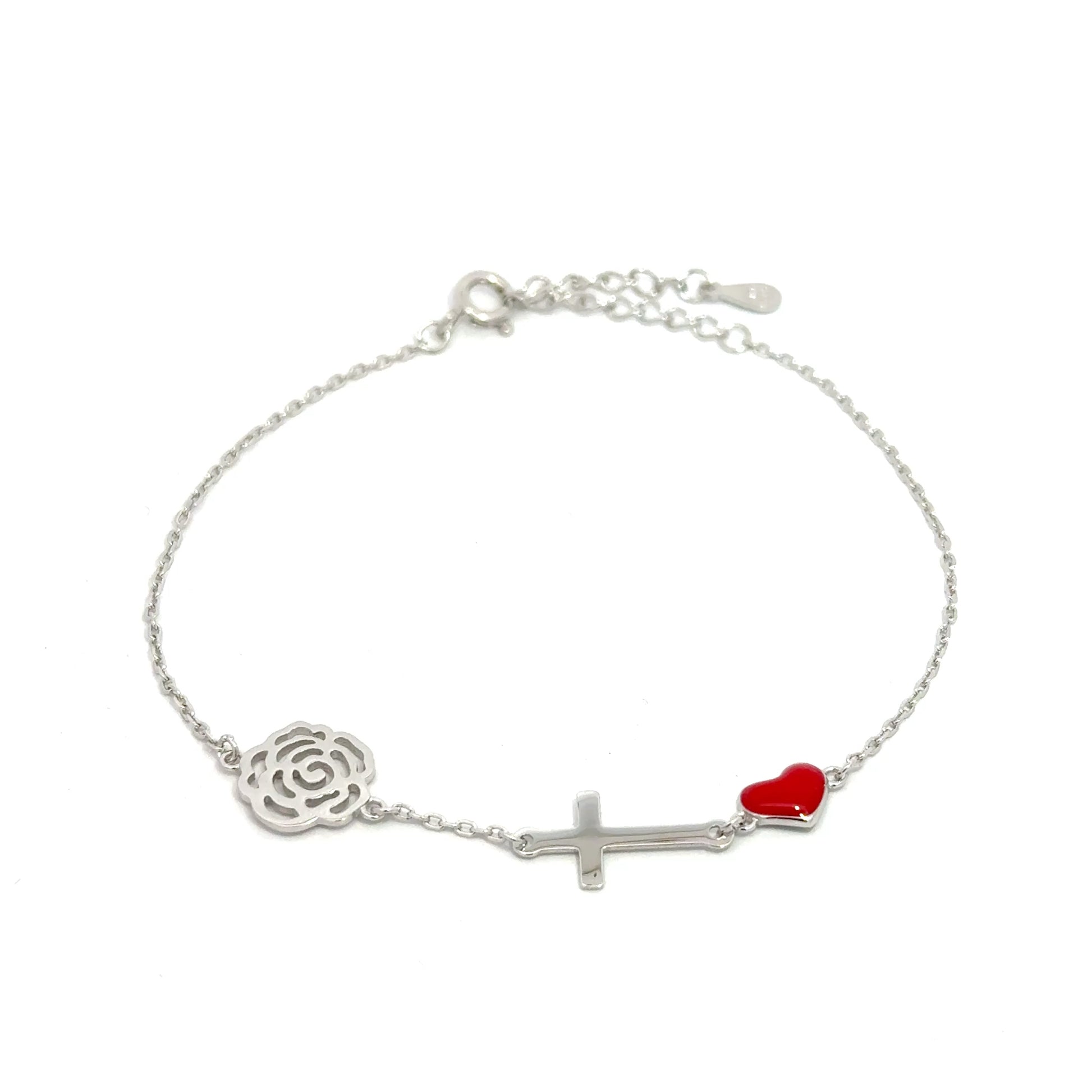 Brățară damă 3 SIMBOLURI, argint