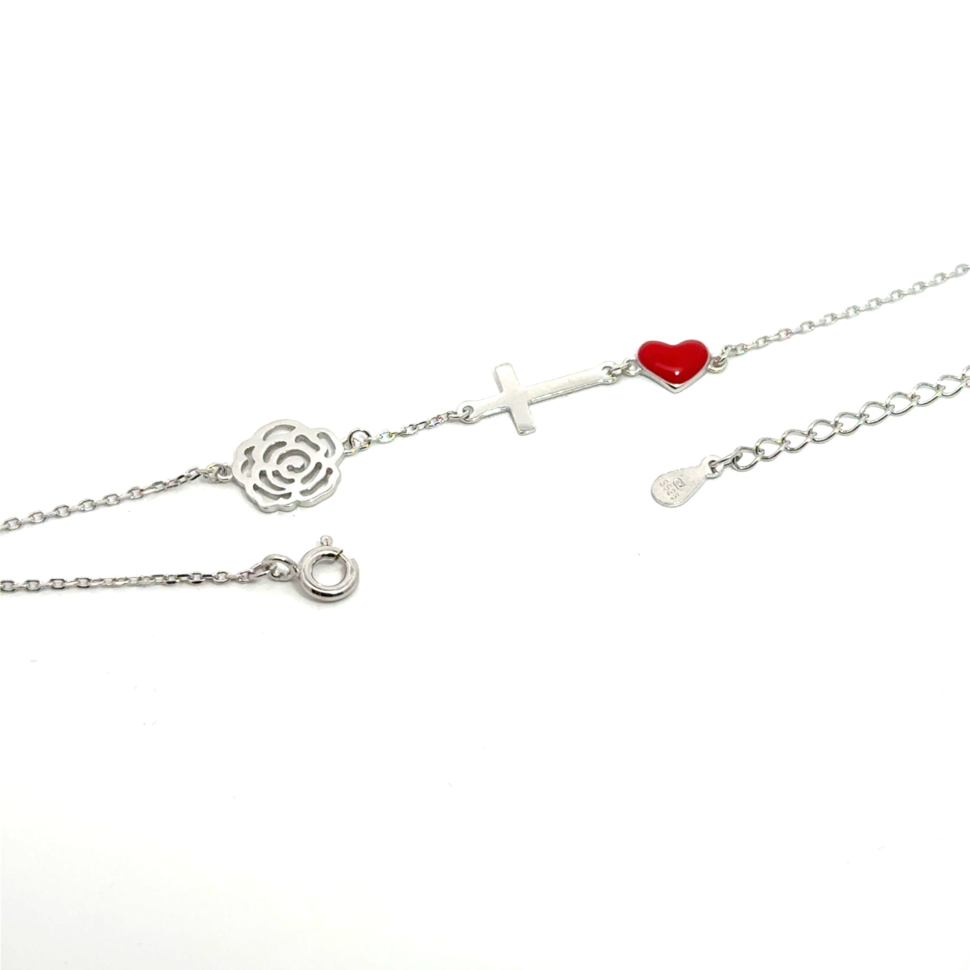 Brățară damă 3 SIMBOLURI, argint