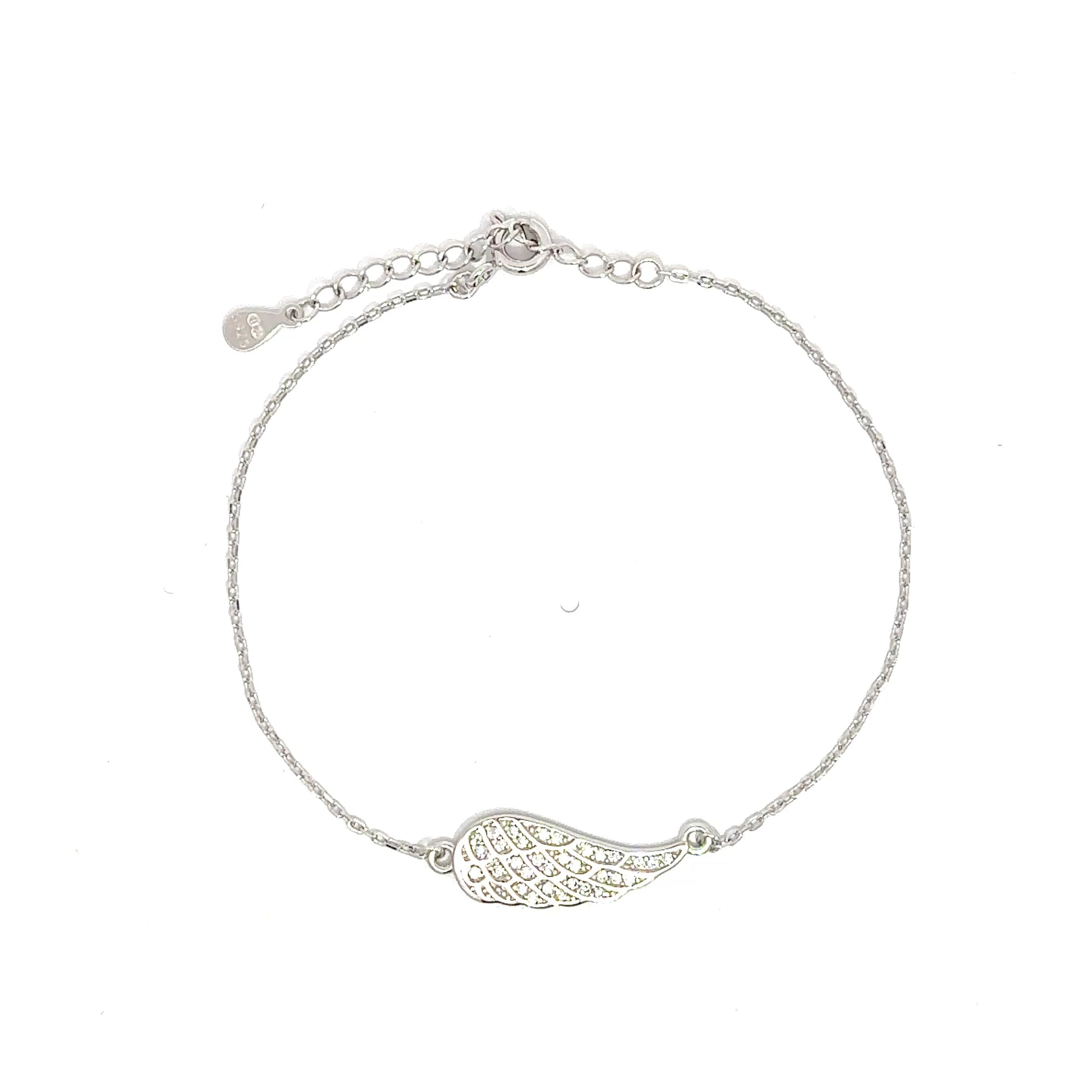 Brățară damă ARIPA STÂNGĂ, argint+zirconia