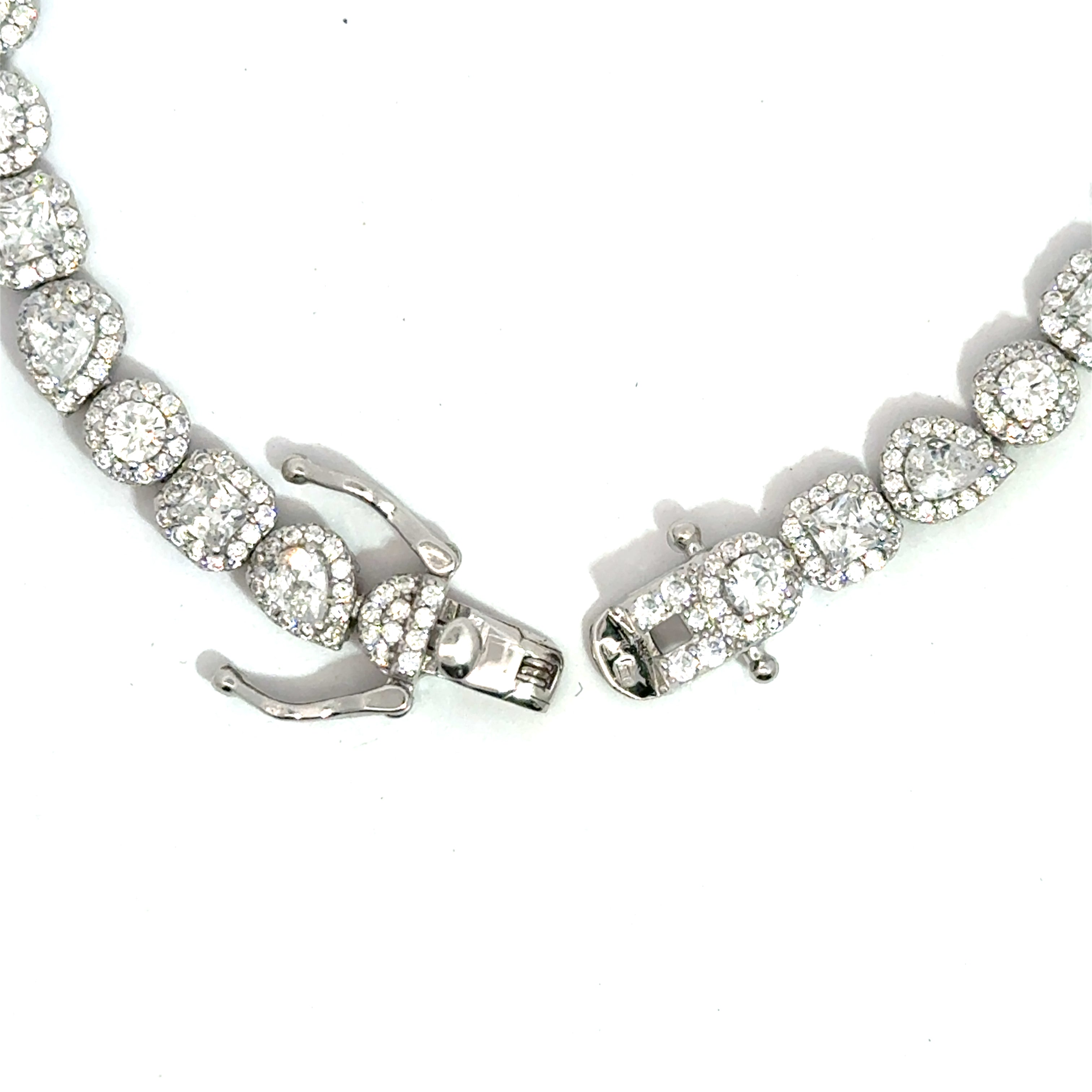 Brațară damă Geometrică, argint + cristale Zirconia