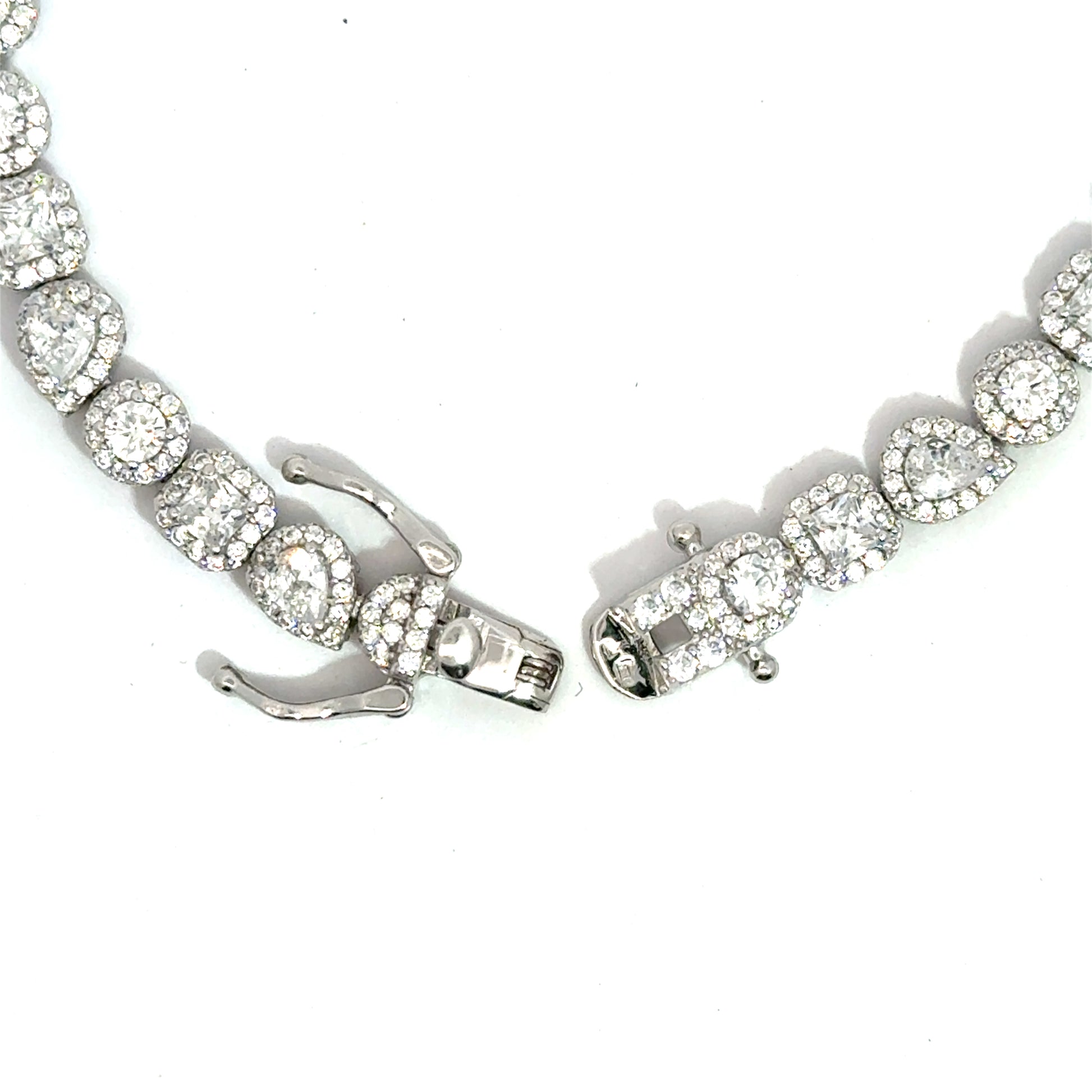 Brațară damă Geometrică, argint + cristale Zirconia