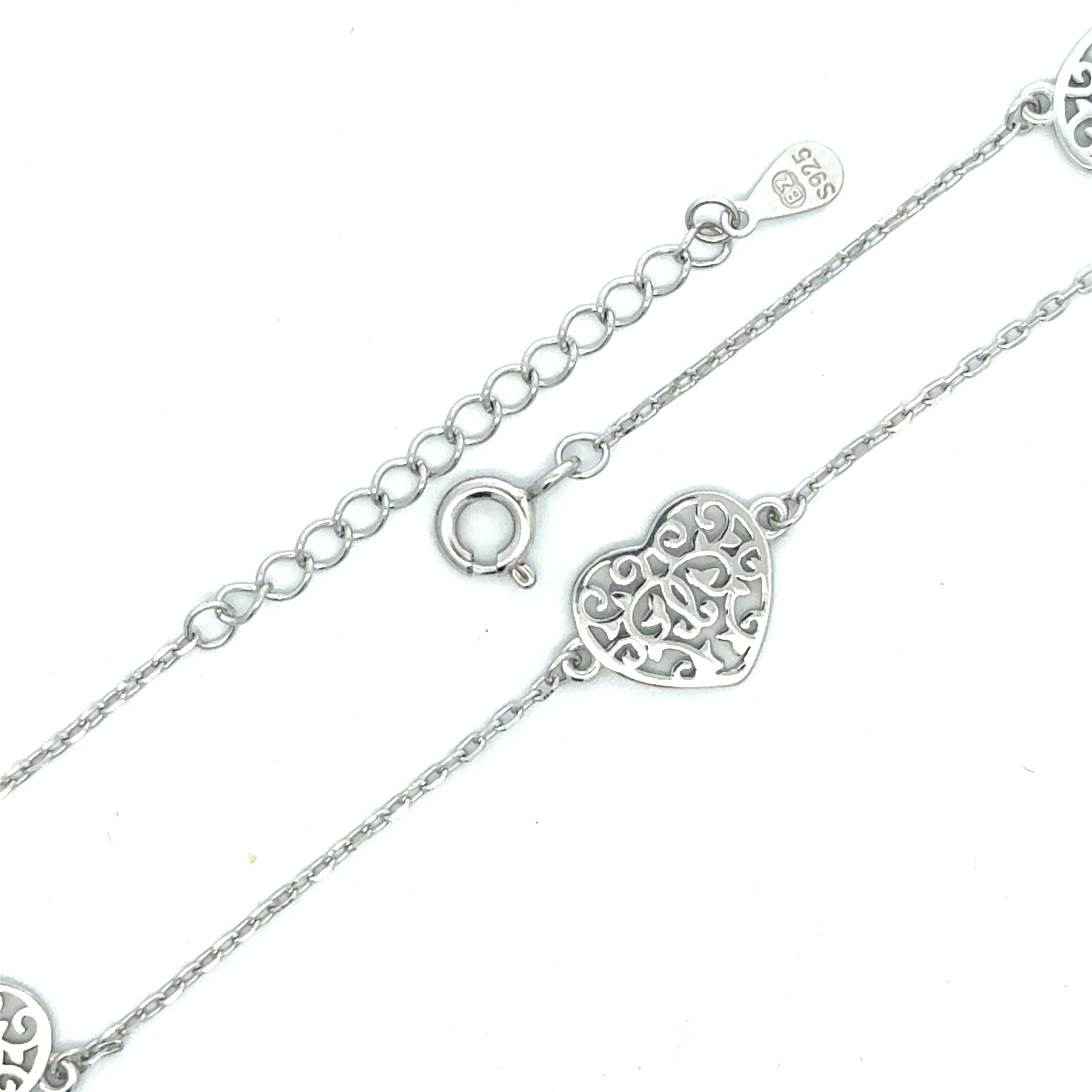 Brățară damă Inimă Înflorată, argint