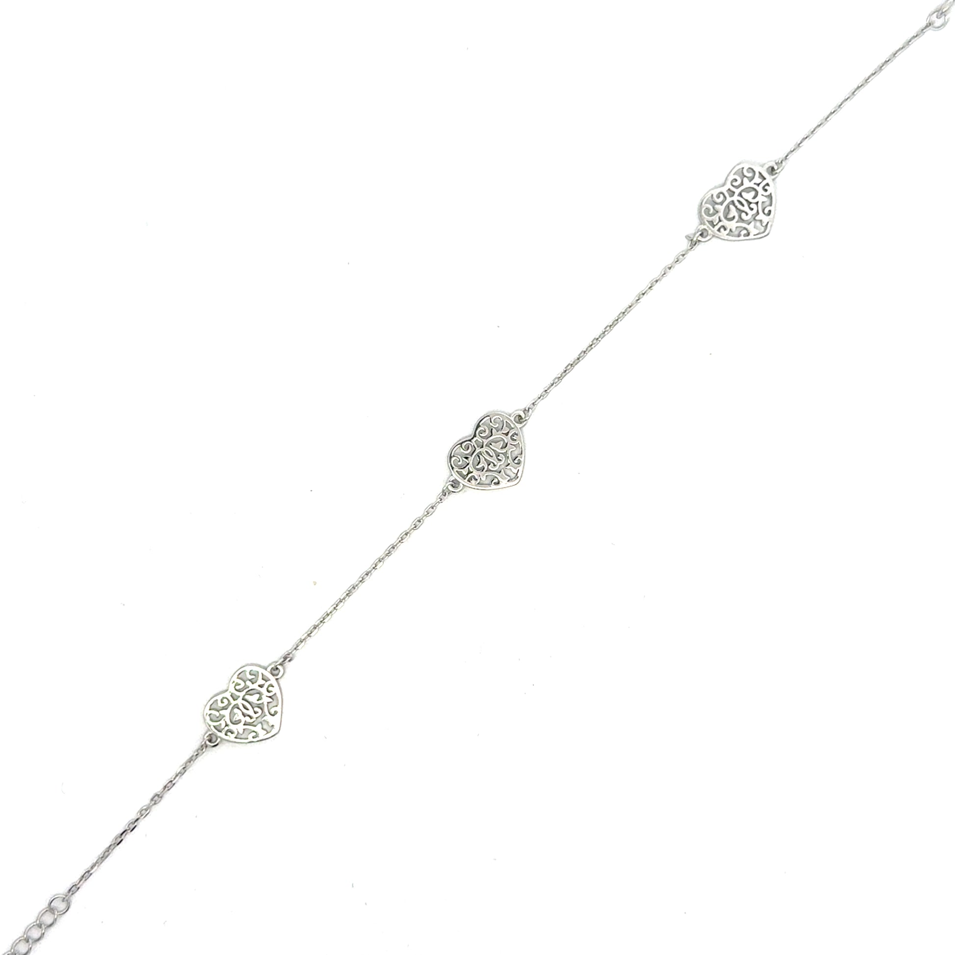 Brățară damă Inimă Înflorată, argint