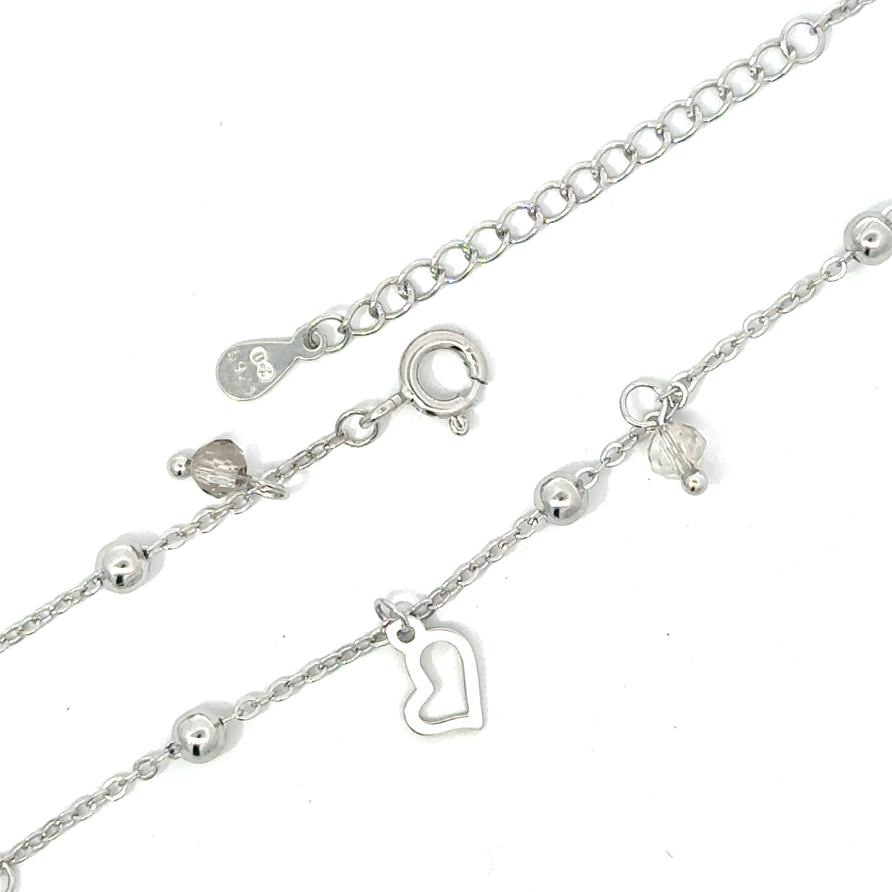 Brățară damă Inimi Înșiruite, argint