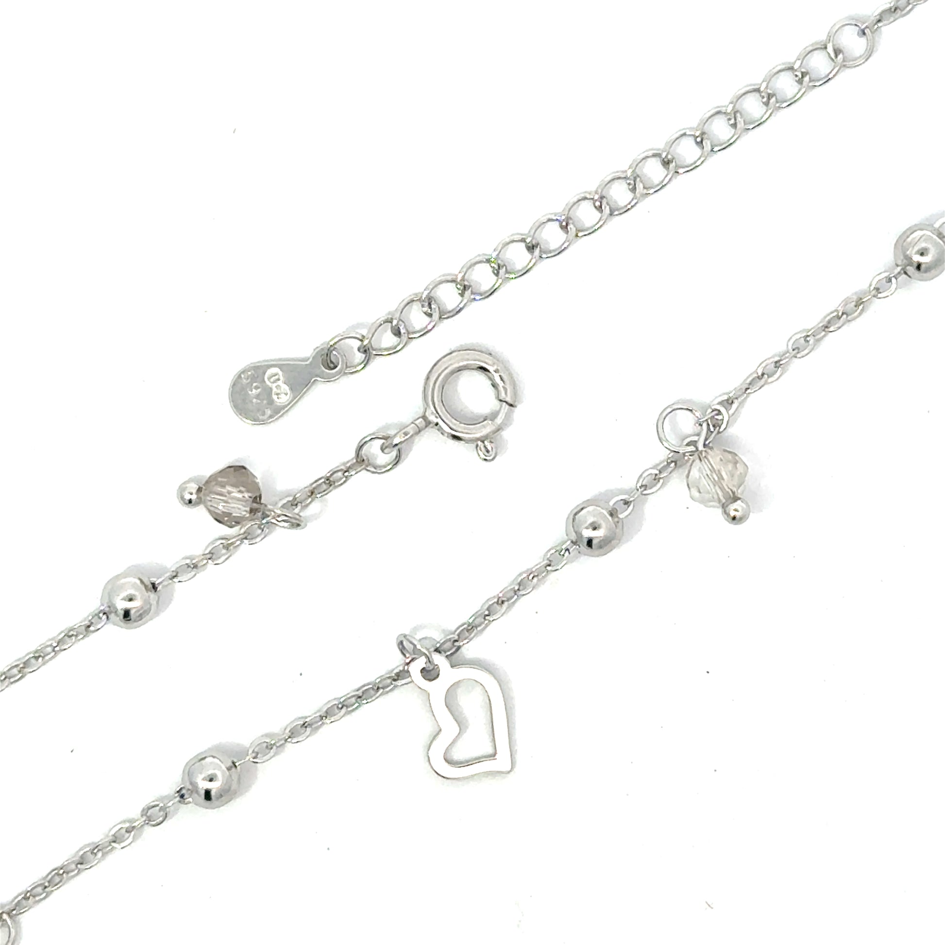 Brățară damă Inimi Înșiruite, argint
