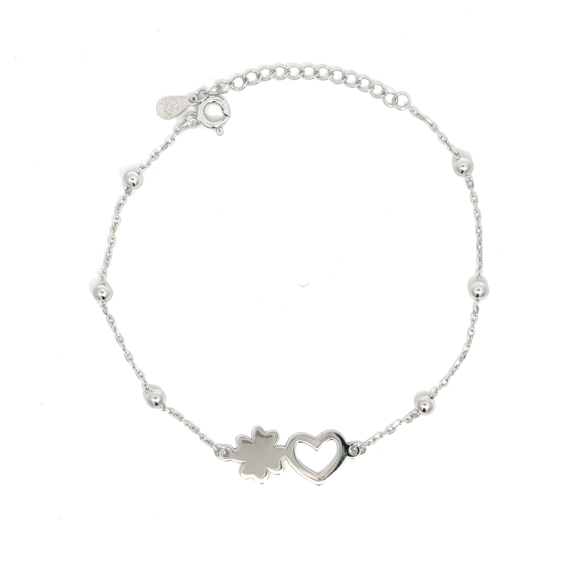 Brățară damă Inimă Norocoasă, argint rodiat