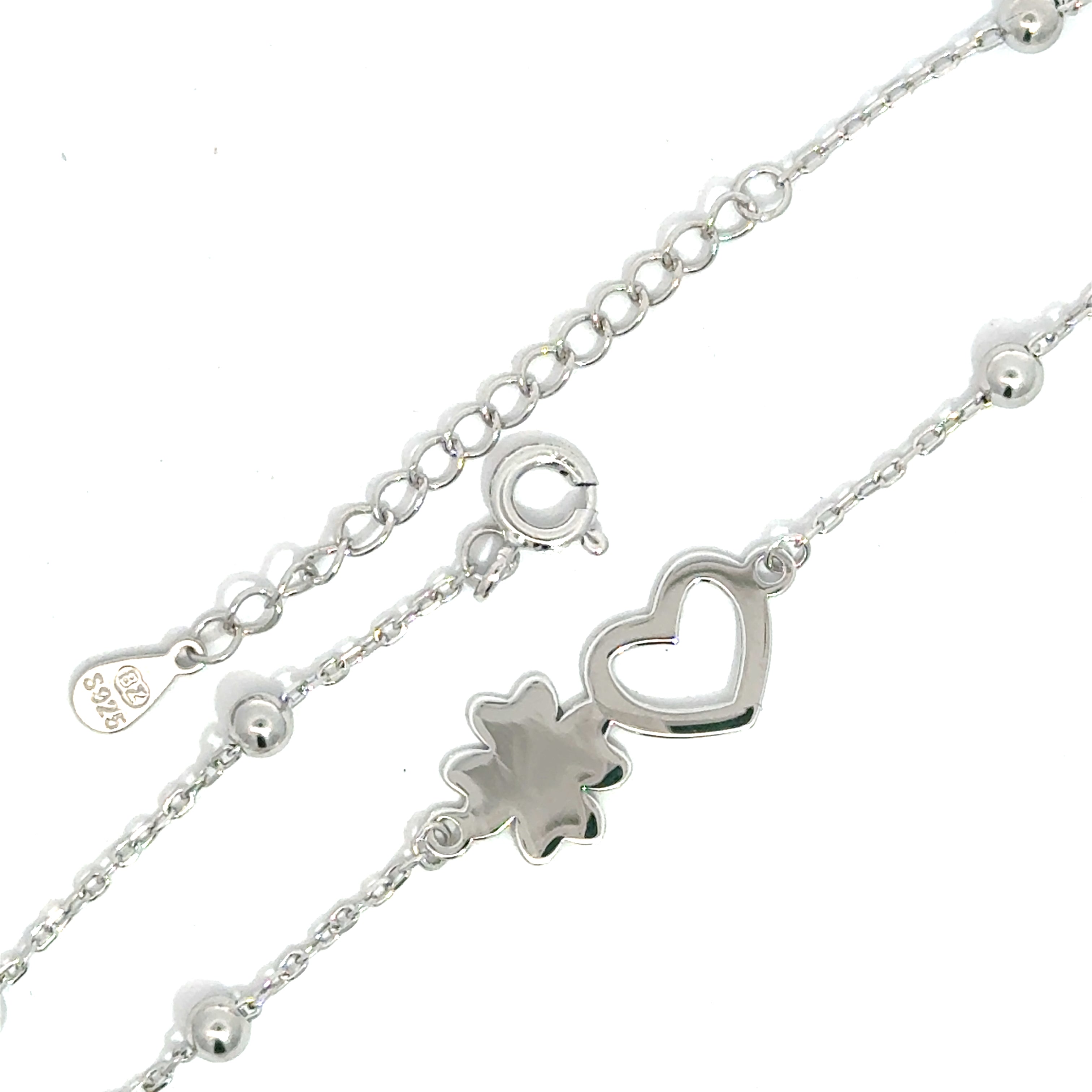 Brățară damă Inimă Norocoasă, argint rodiat