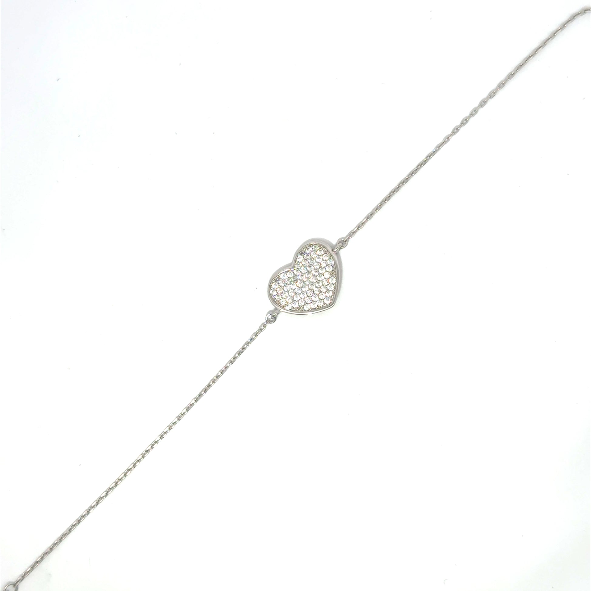 Brățară damă Inimă Plină, argint+zirconia