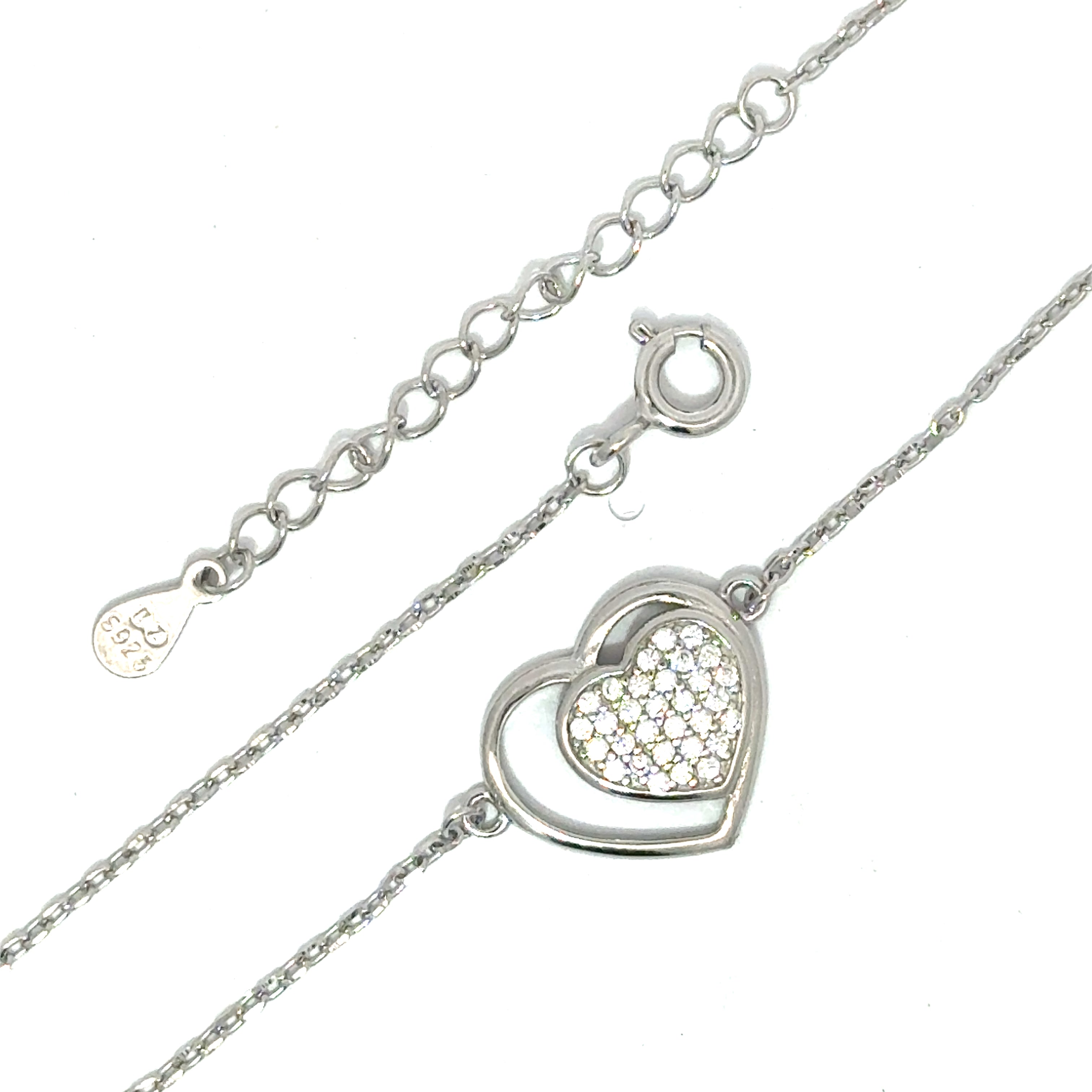 Brățară damă Inimă Împlinită, argint+zirconia