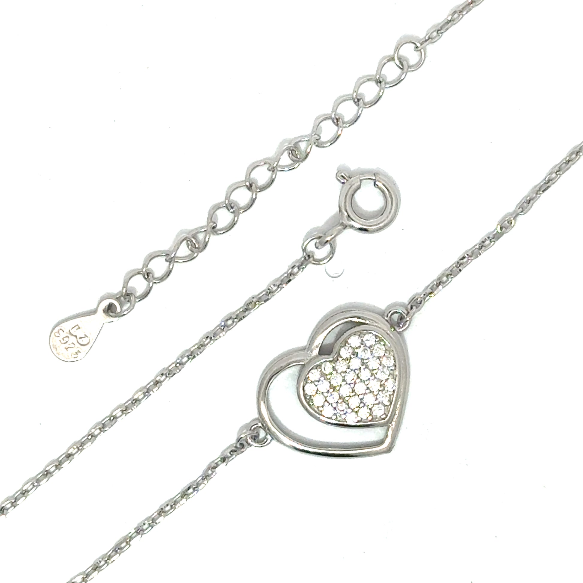 Brățară damă Inimă Împlinită, argint+zirconia