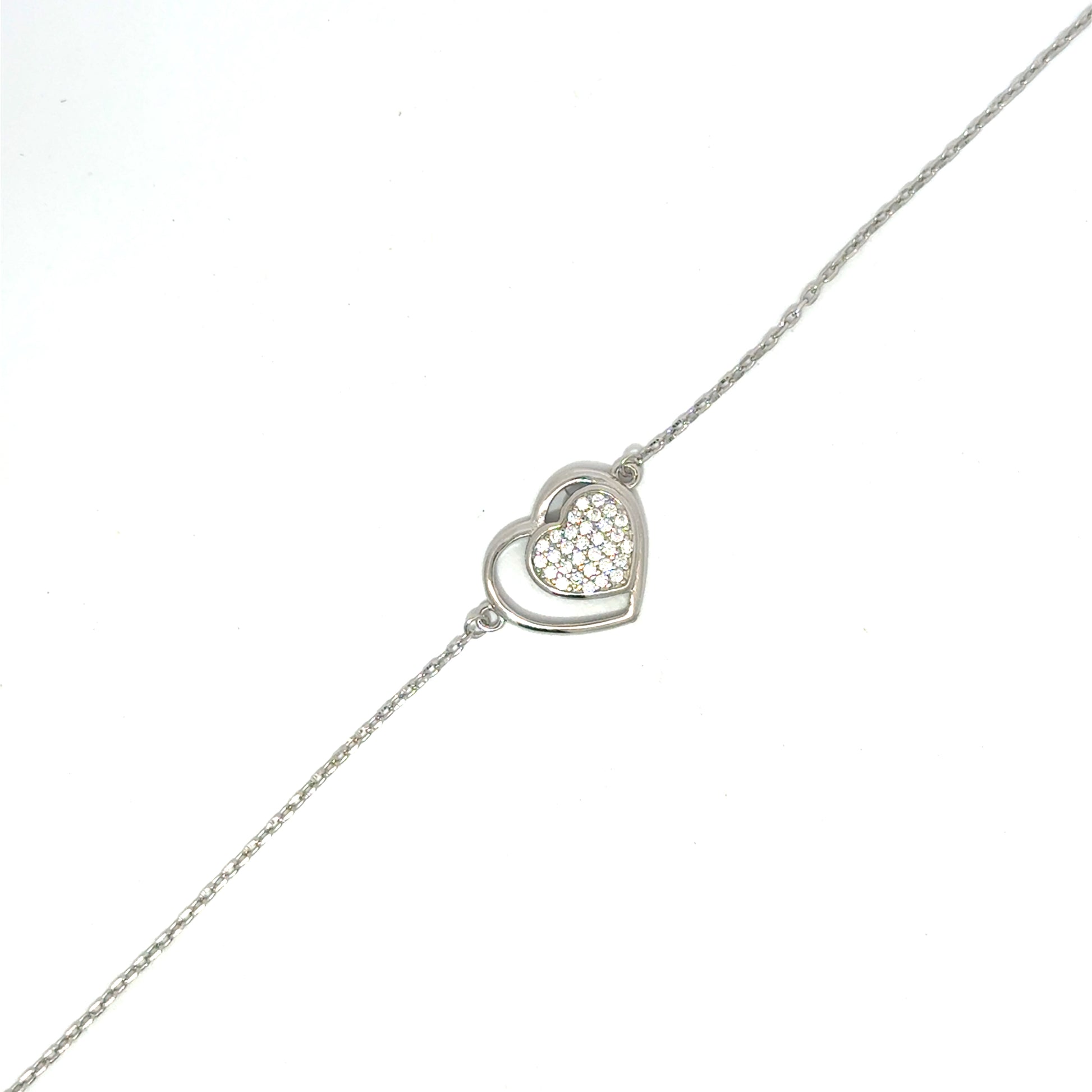 Brățară damă Inimă Împlinită, argint+zirconia