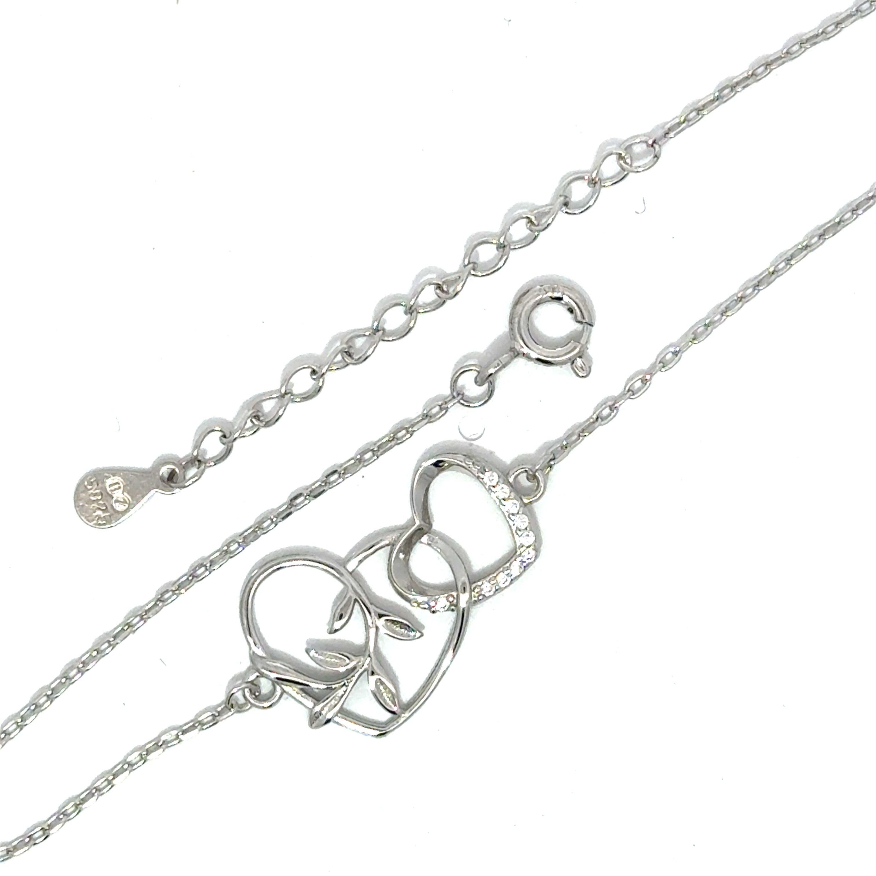 Brățară damă Inimi de Primavară, argint + zirconia