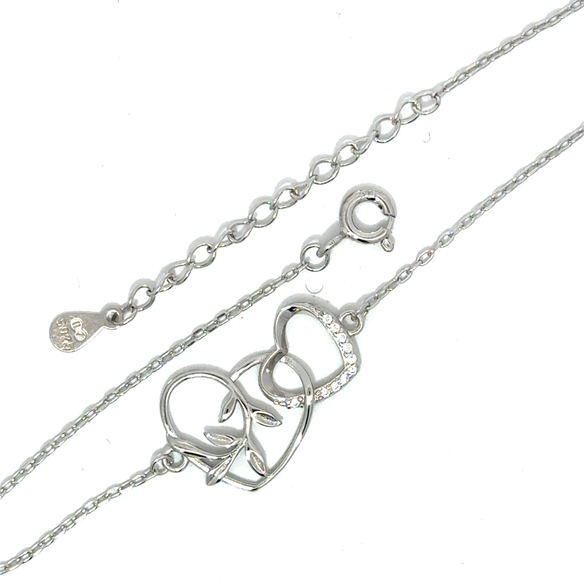 Brățară damă Inimi de Primavară, argint + zirconia