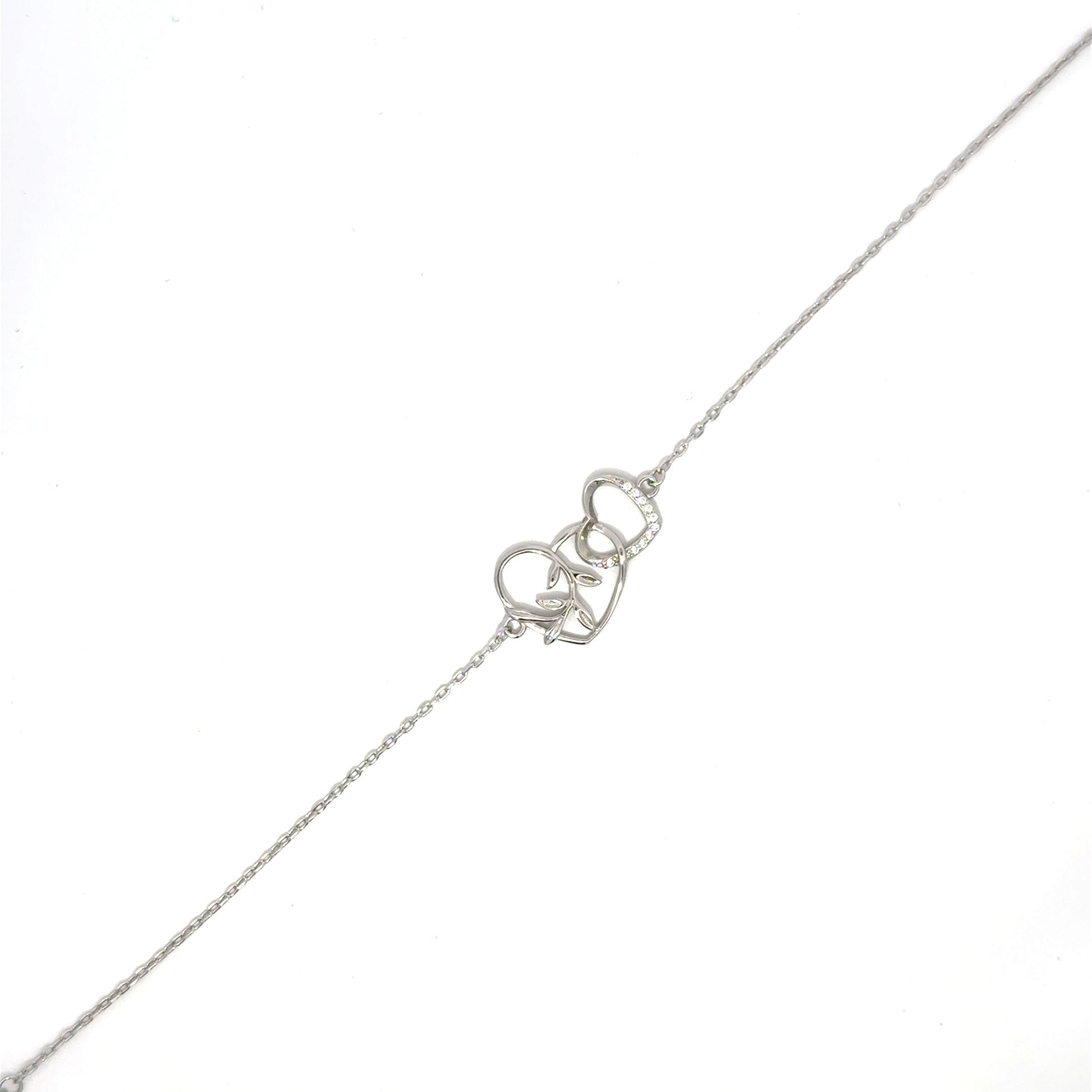 Brățară damă Inimi de Primavară, argint + zirconia