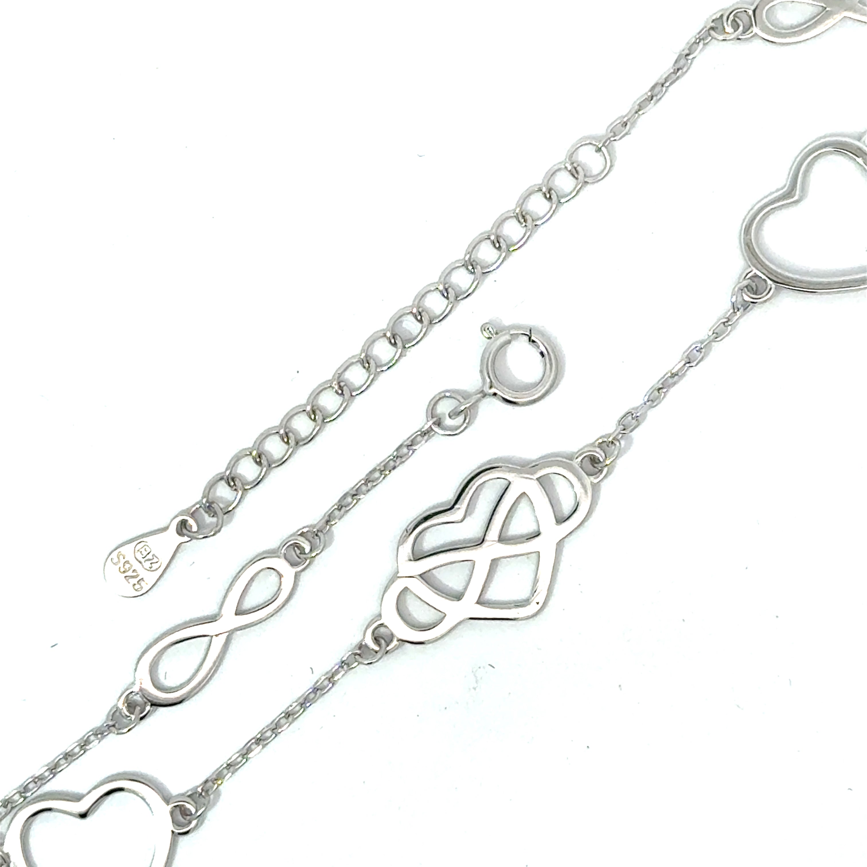 Brățară damă Inimă Infinit, argint