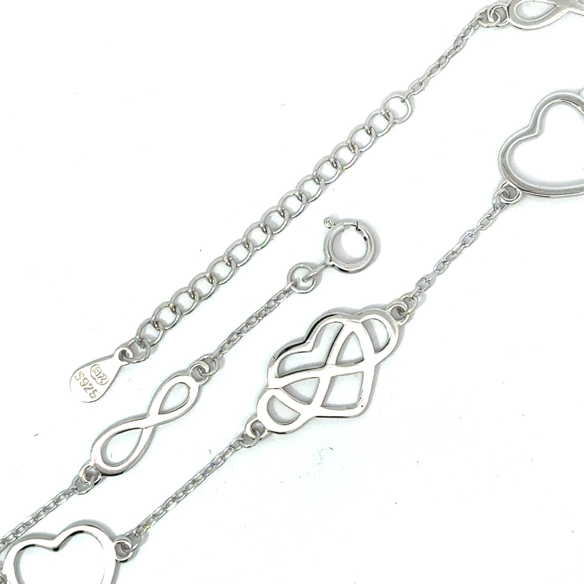 Brățară damă Inimă Infinit, argint