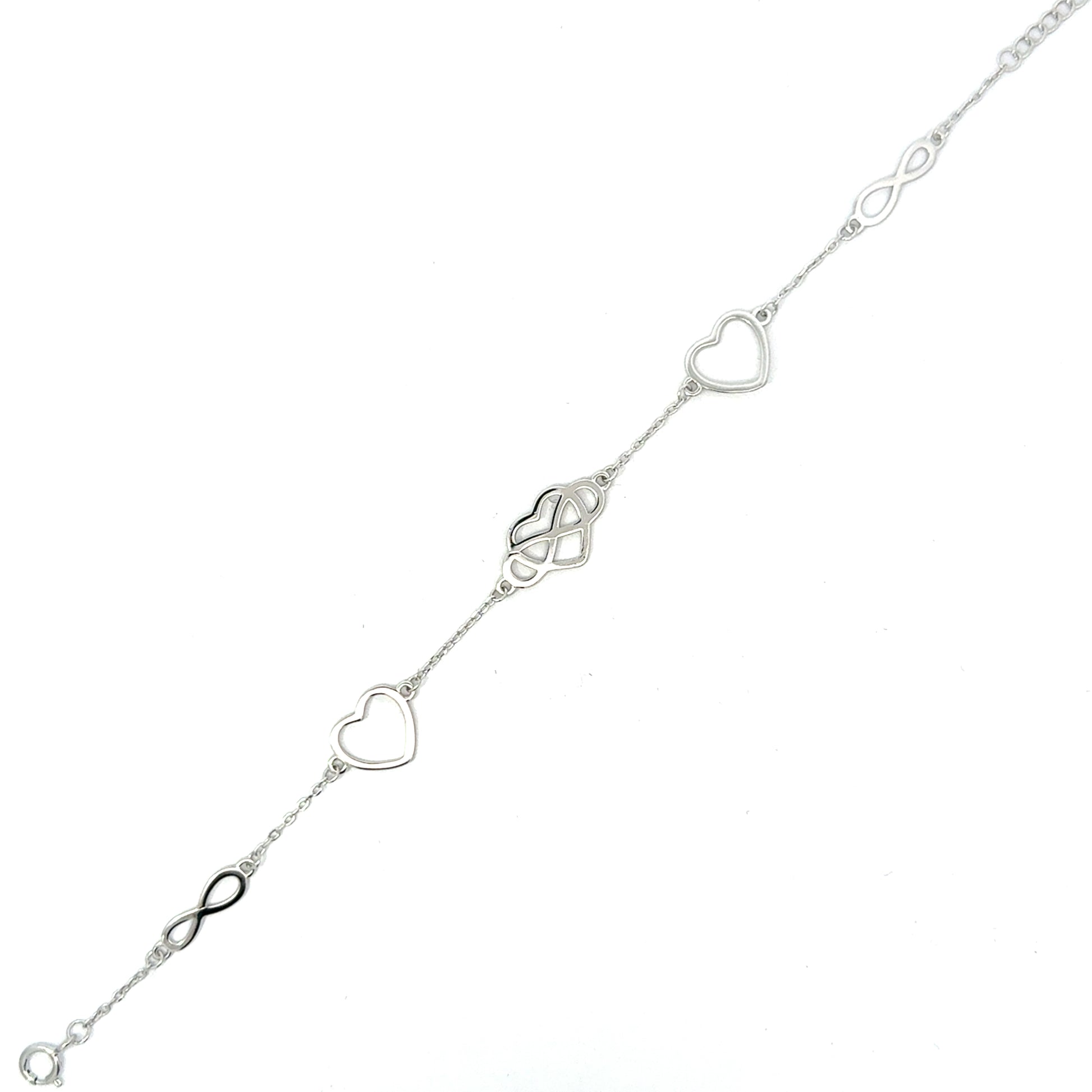 Brățară damă Inimă Infinit, argint