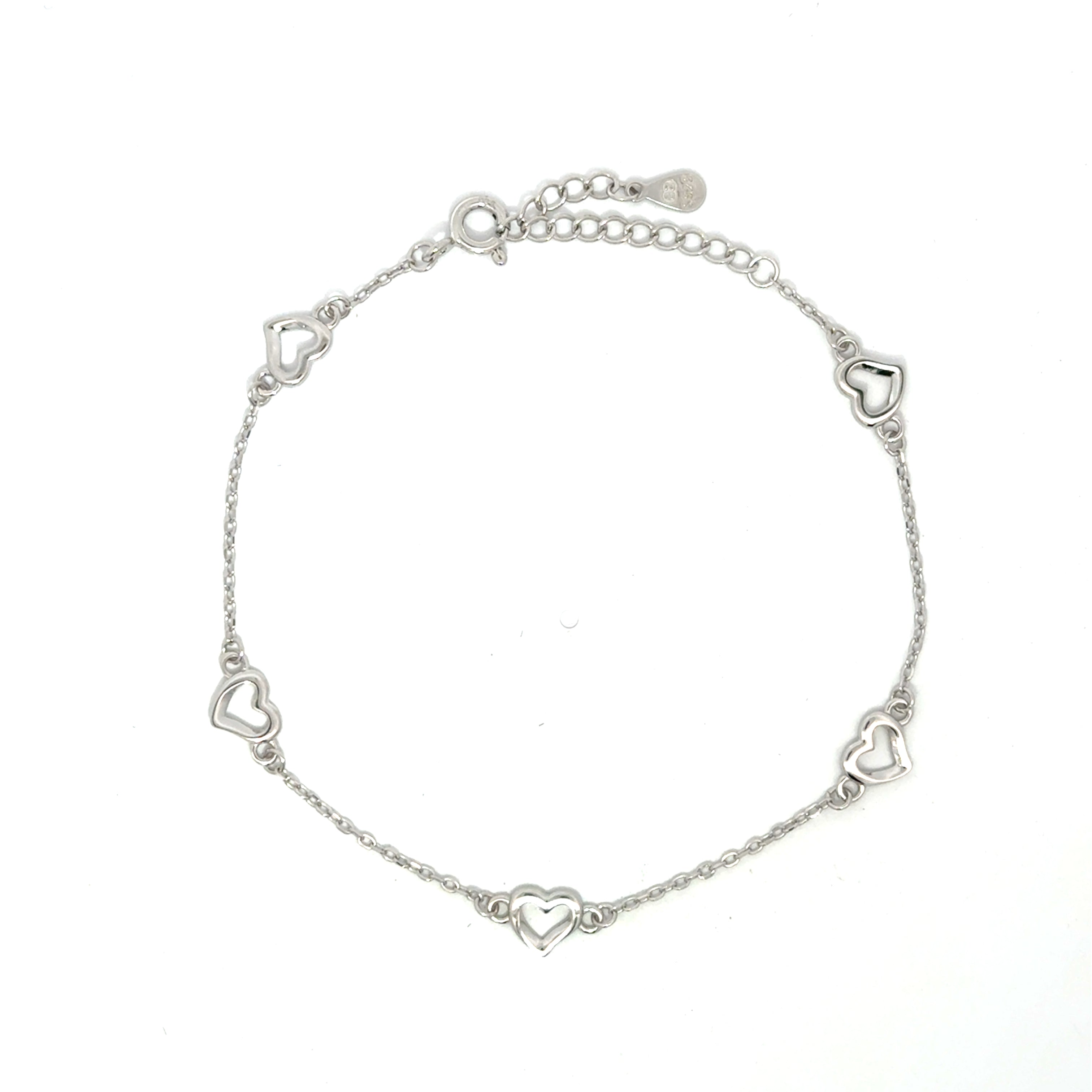 Brățară damă Inimioare argintii, argint