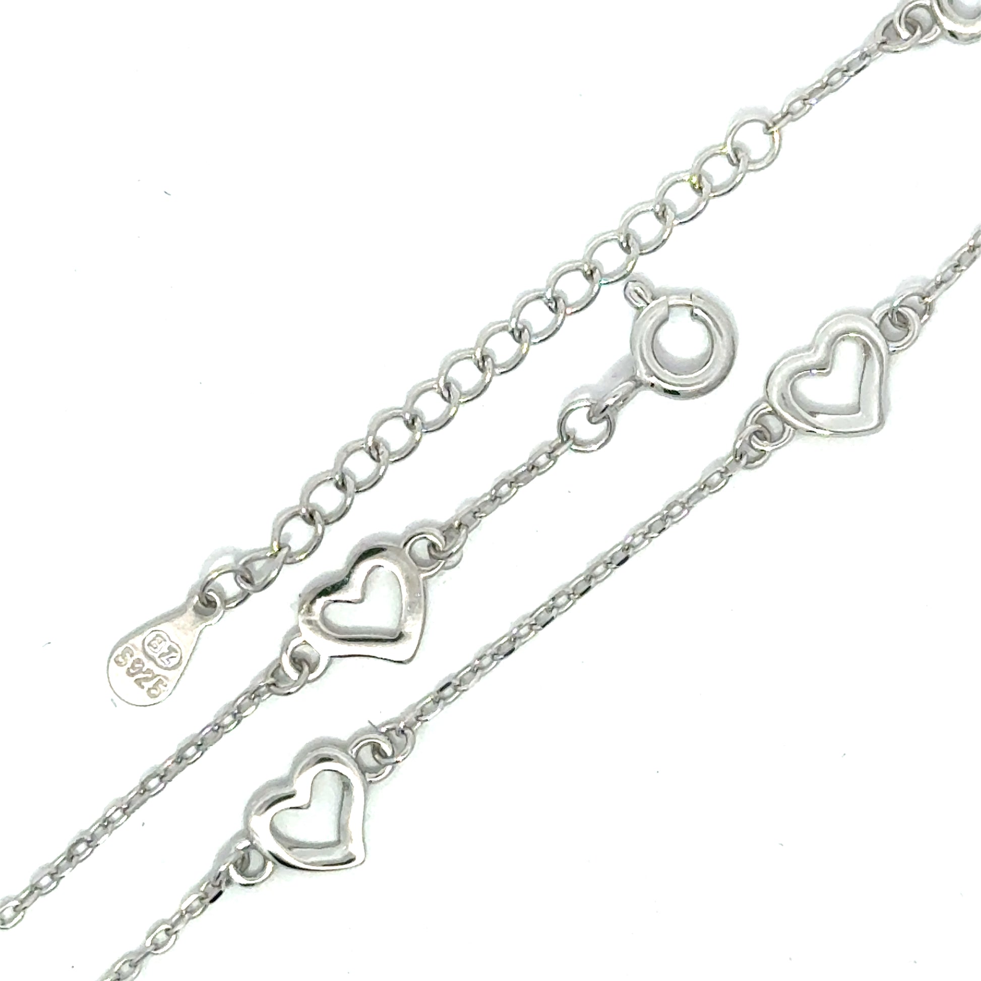 Brățară damă Inimioare argintii, argint
