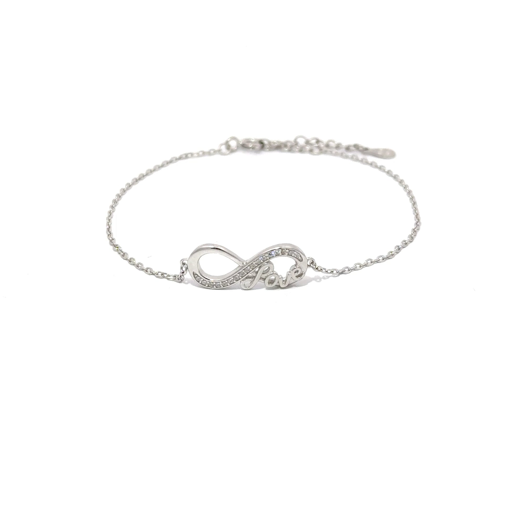 Bratara dama INFINIT-LOVE, argint+zirconia