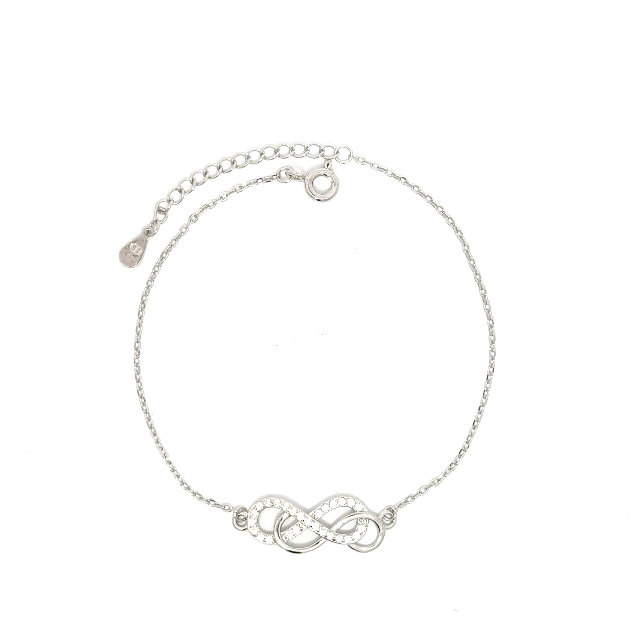 Brățară damă INFINIT-DUBLE, argint+zirconia
