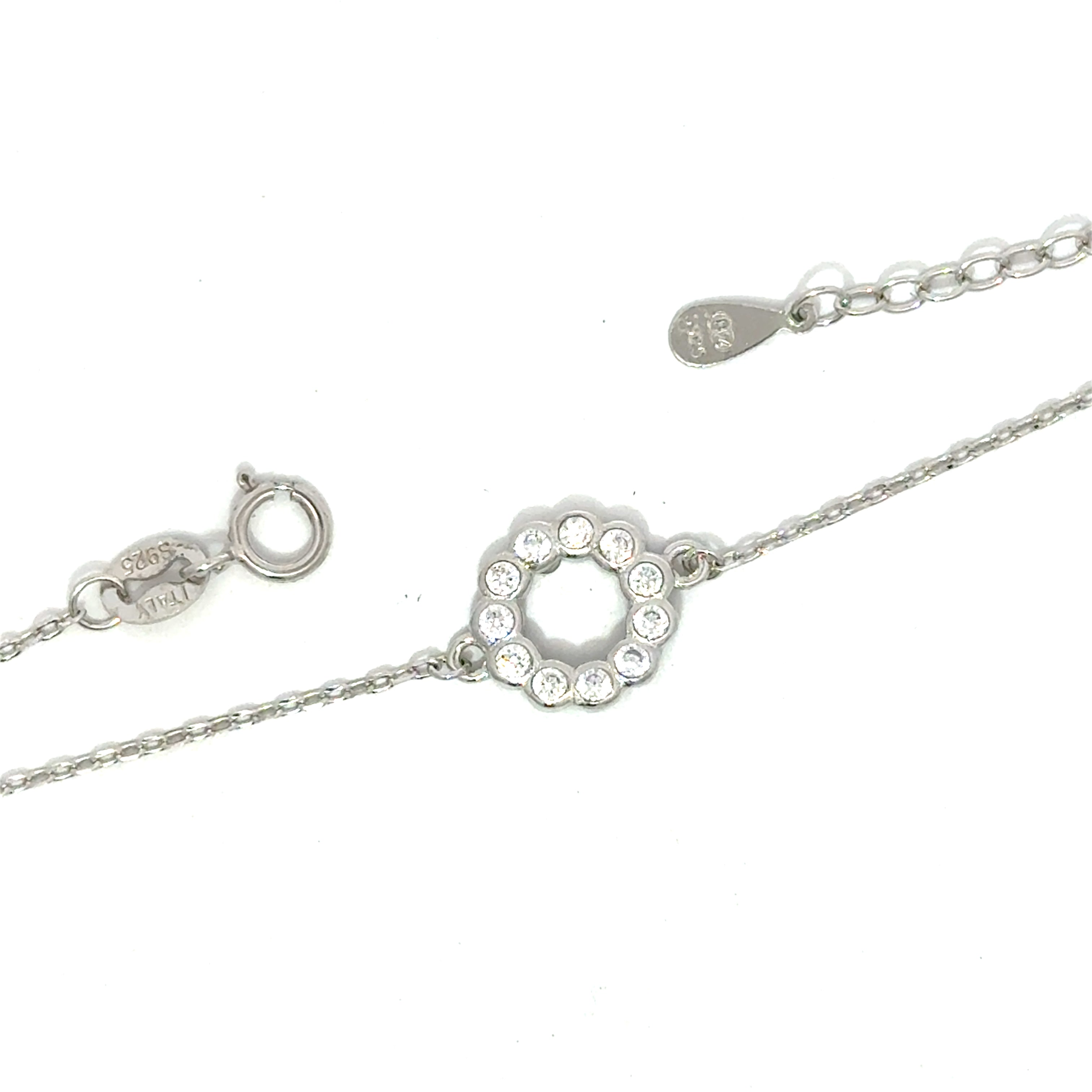 Brățară damă FLOARE, argint+zirconia