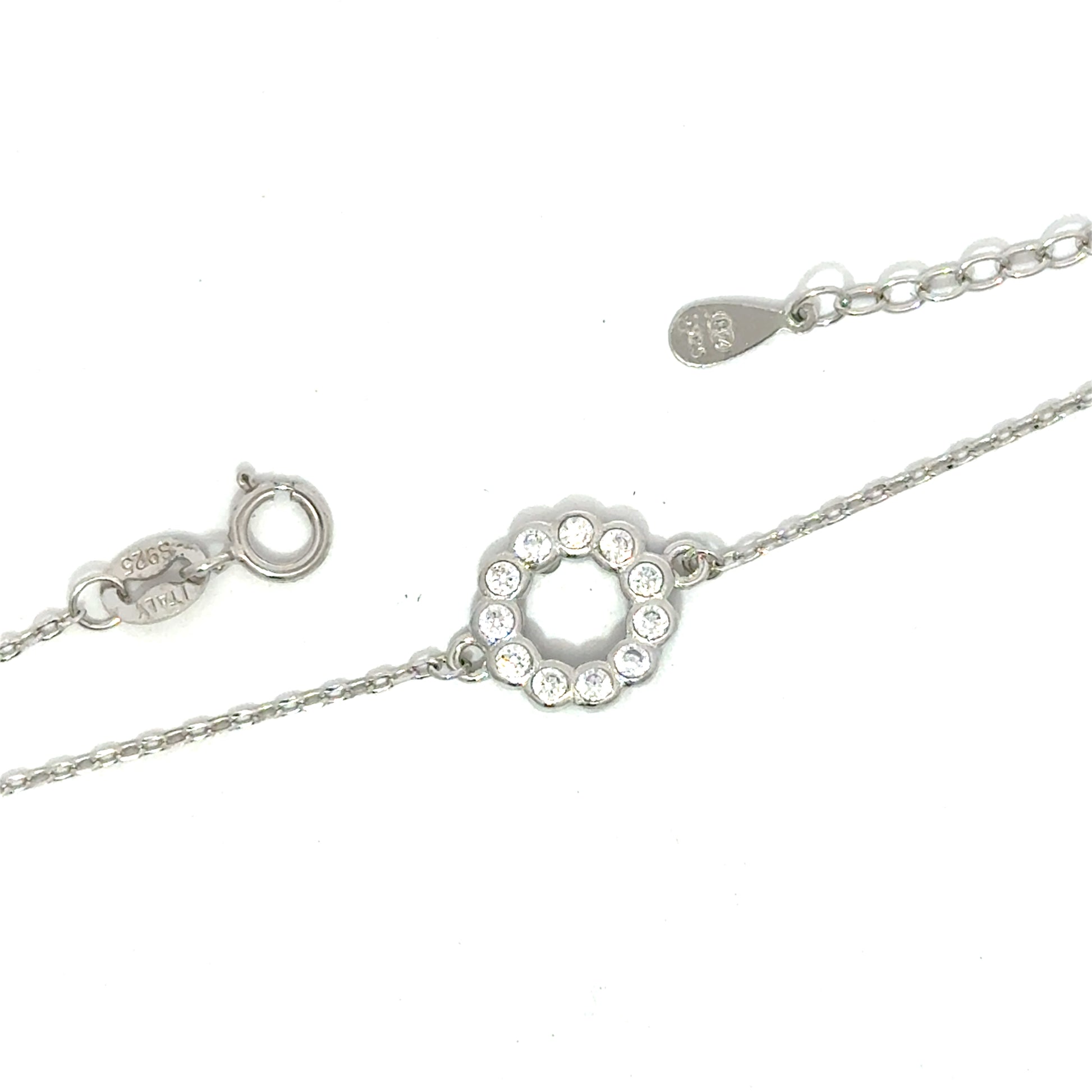 Brățară damă FLOARE, argint+zirconia