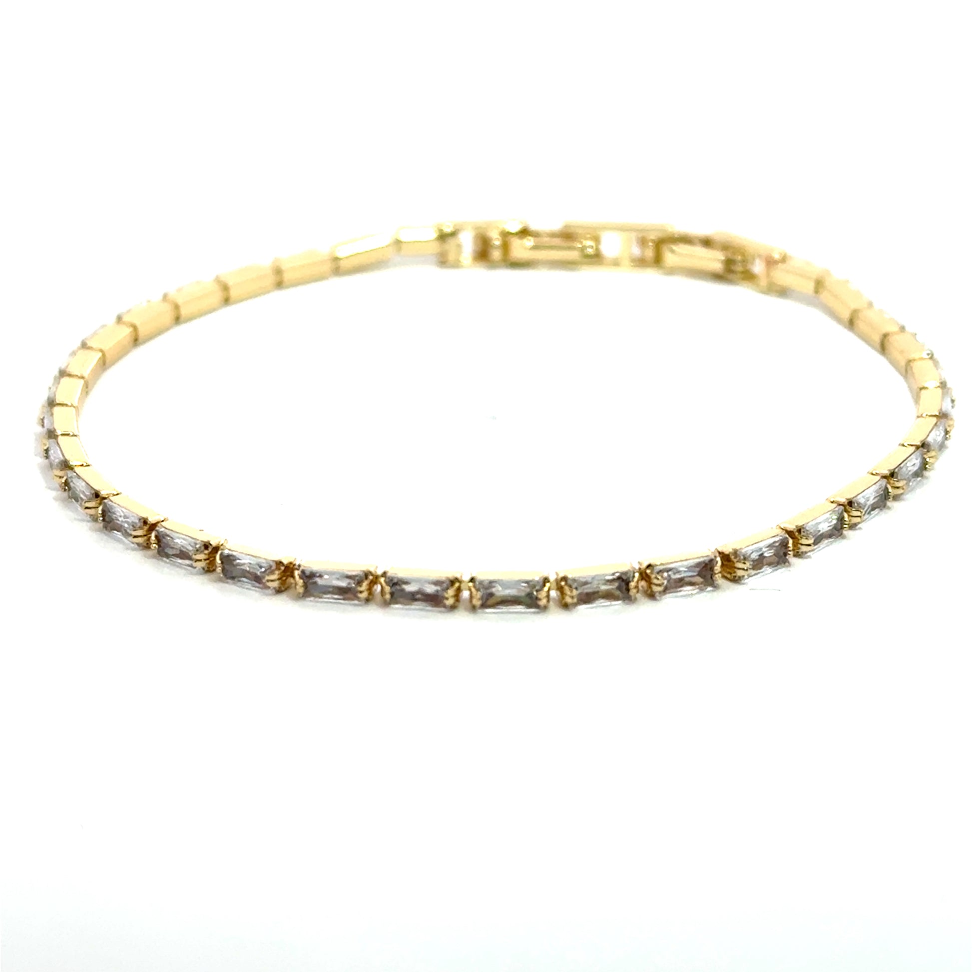 Brățară damă BAGUETTE, Placată cu Aur