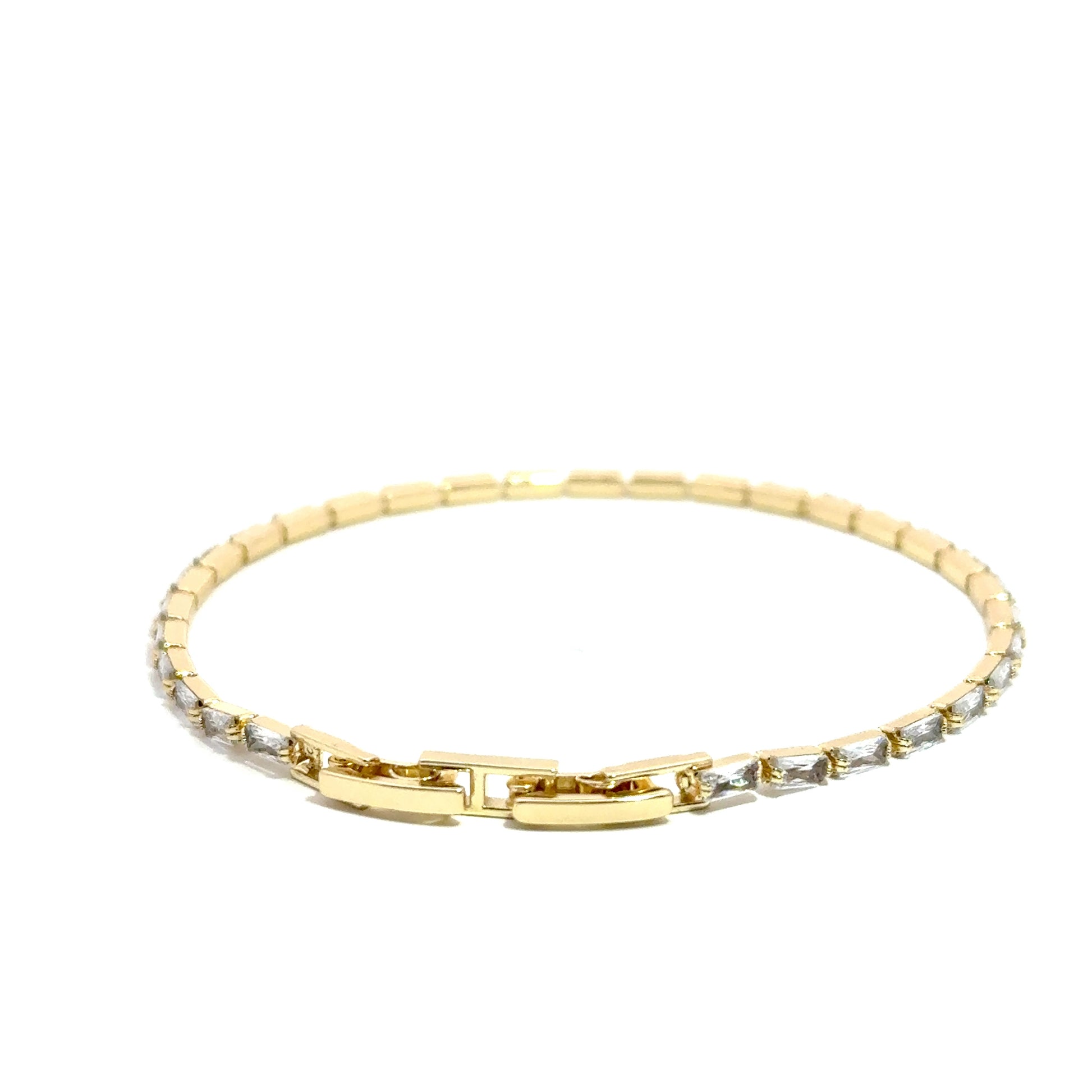 Brățară damă BAGUETTE, Placată cu Aur